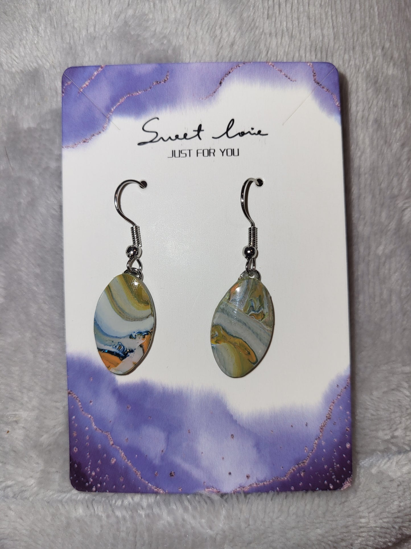 Homemade dangling earrings