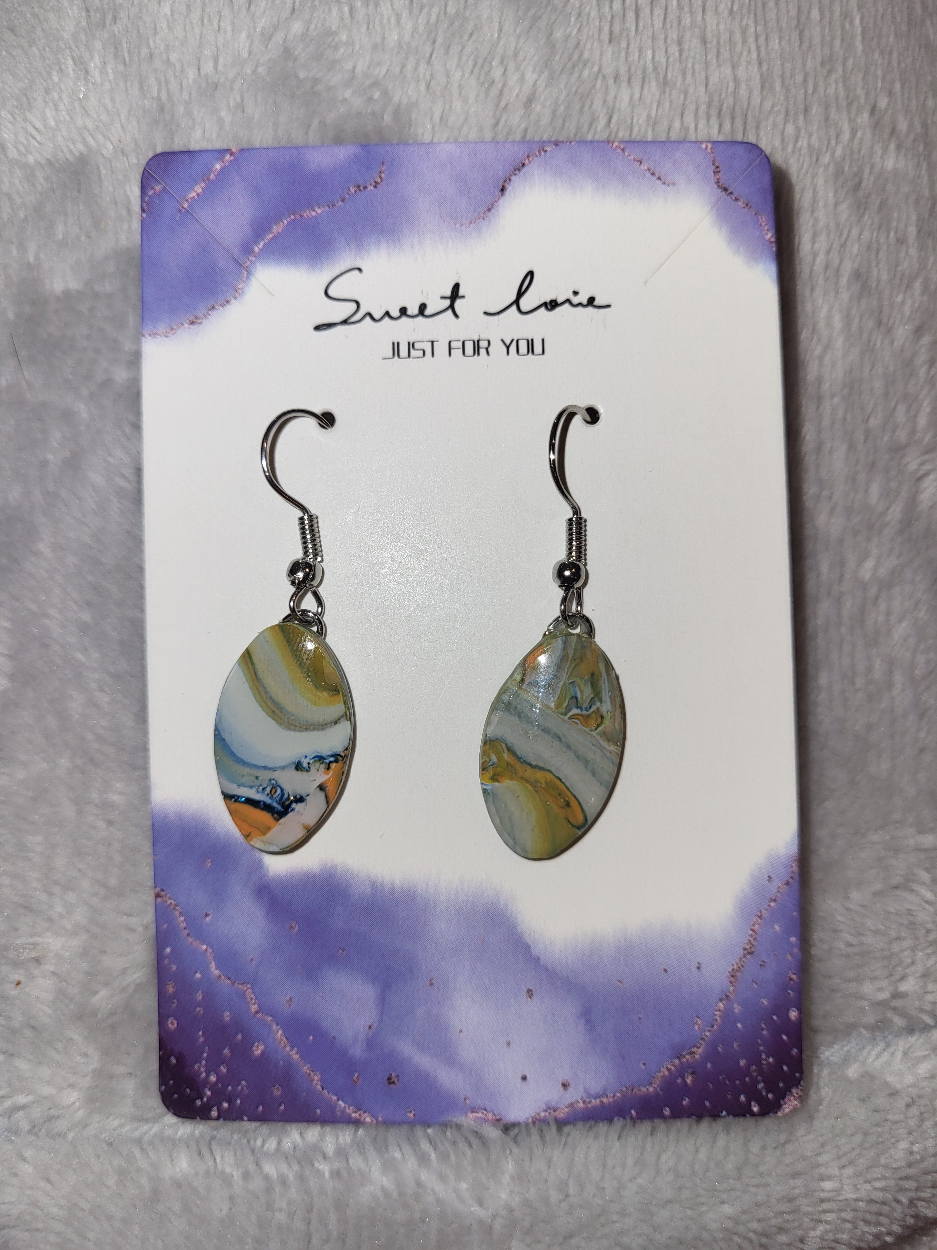 Homemade dangling earrings
