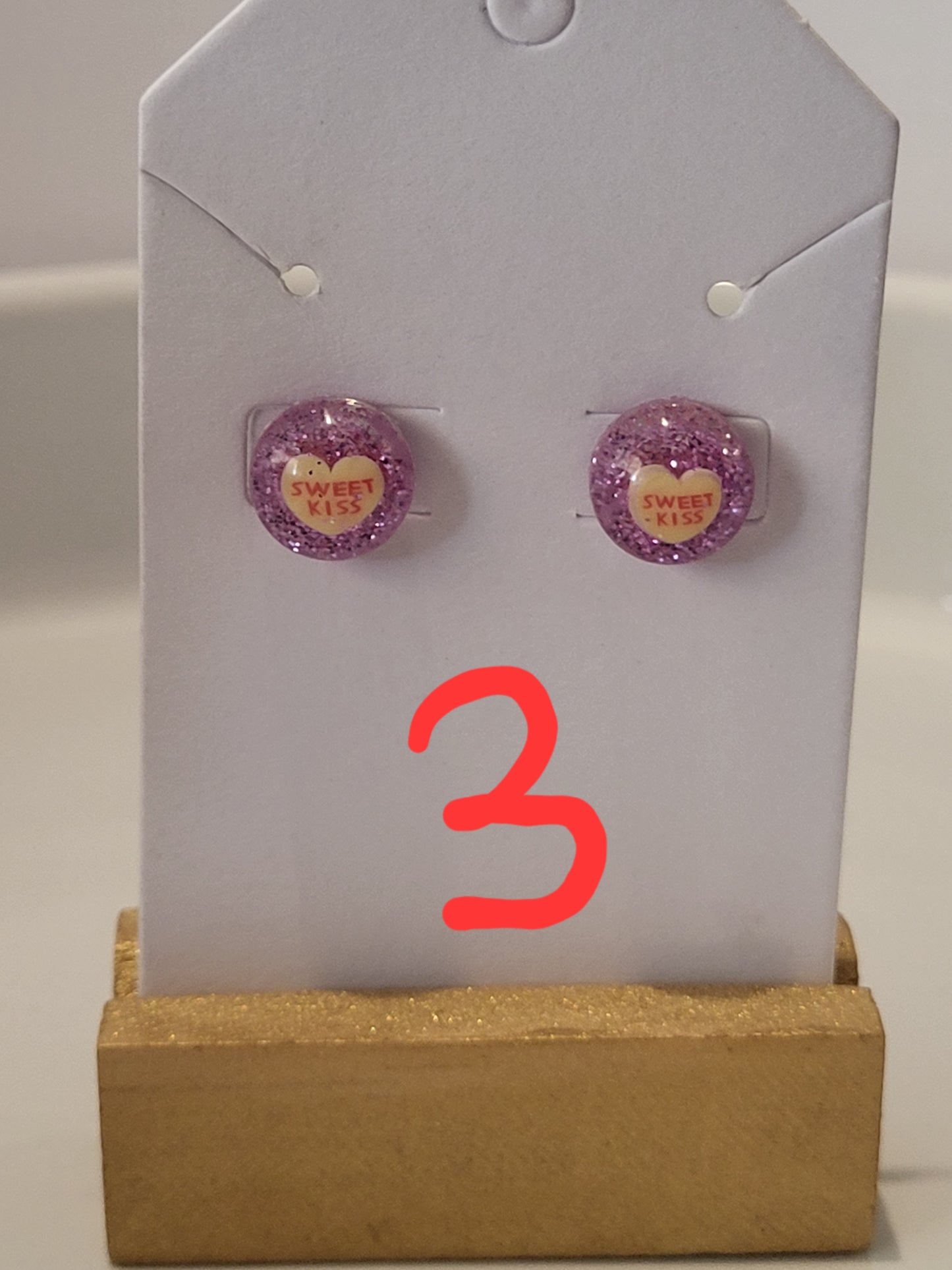 Valentine's day inspired studded earrings