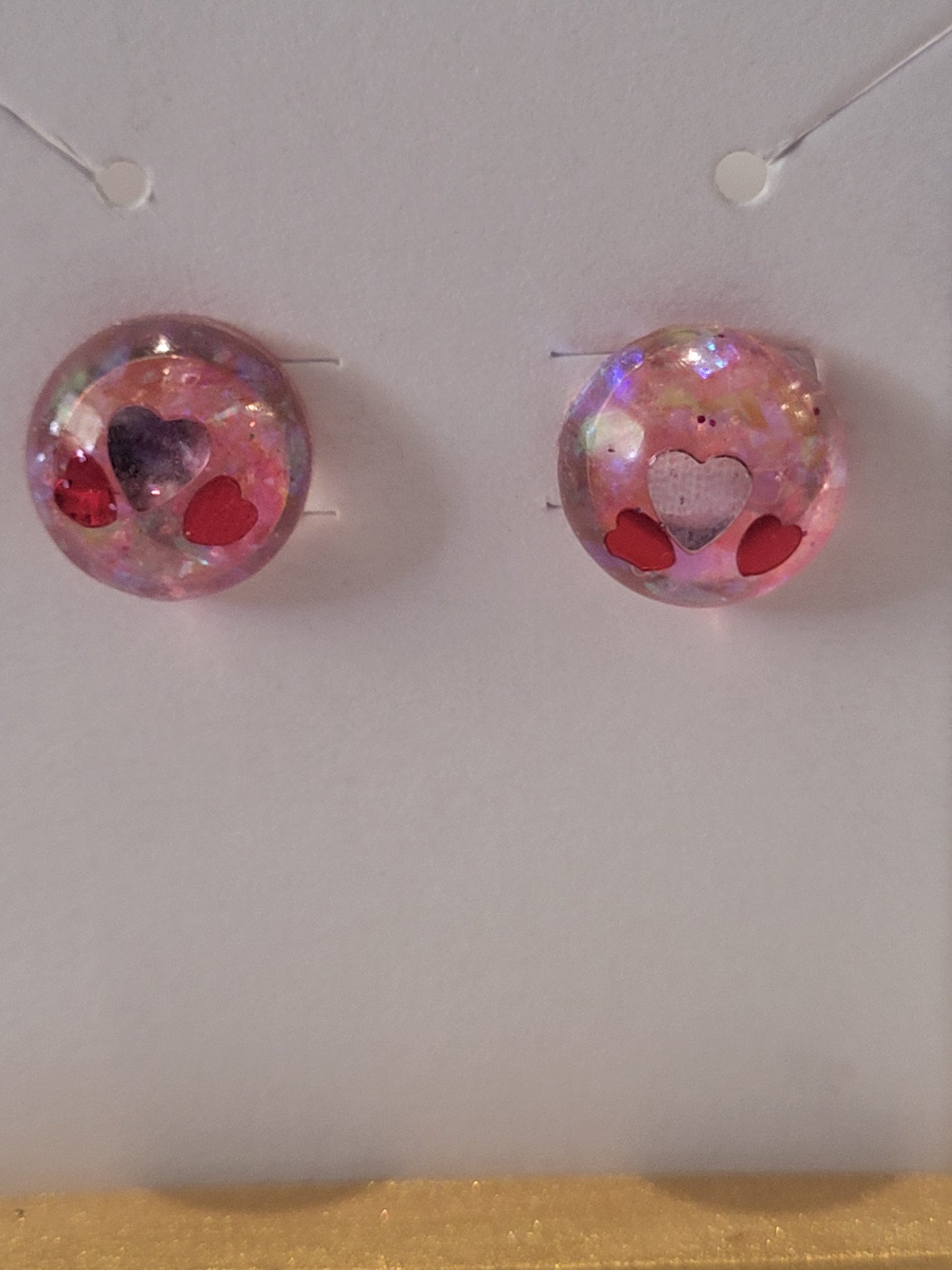 Valentine's day inspired studded earrings