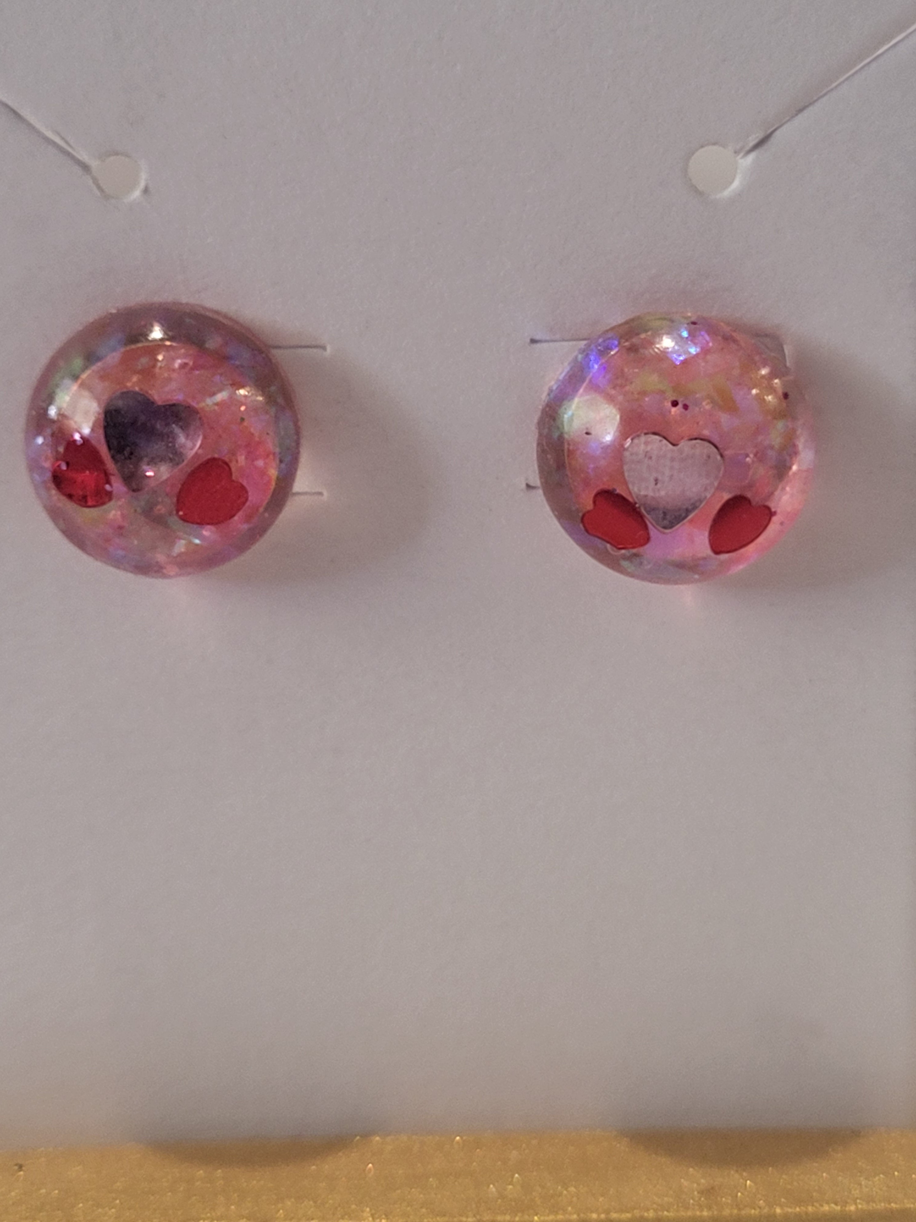 Valentine's day inspired studded earrings