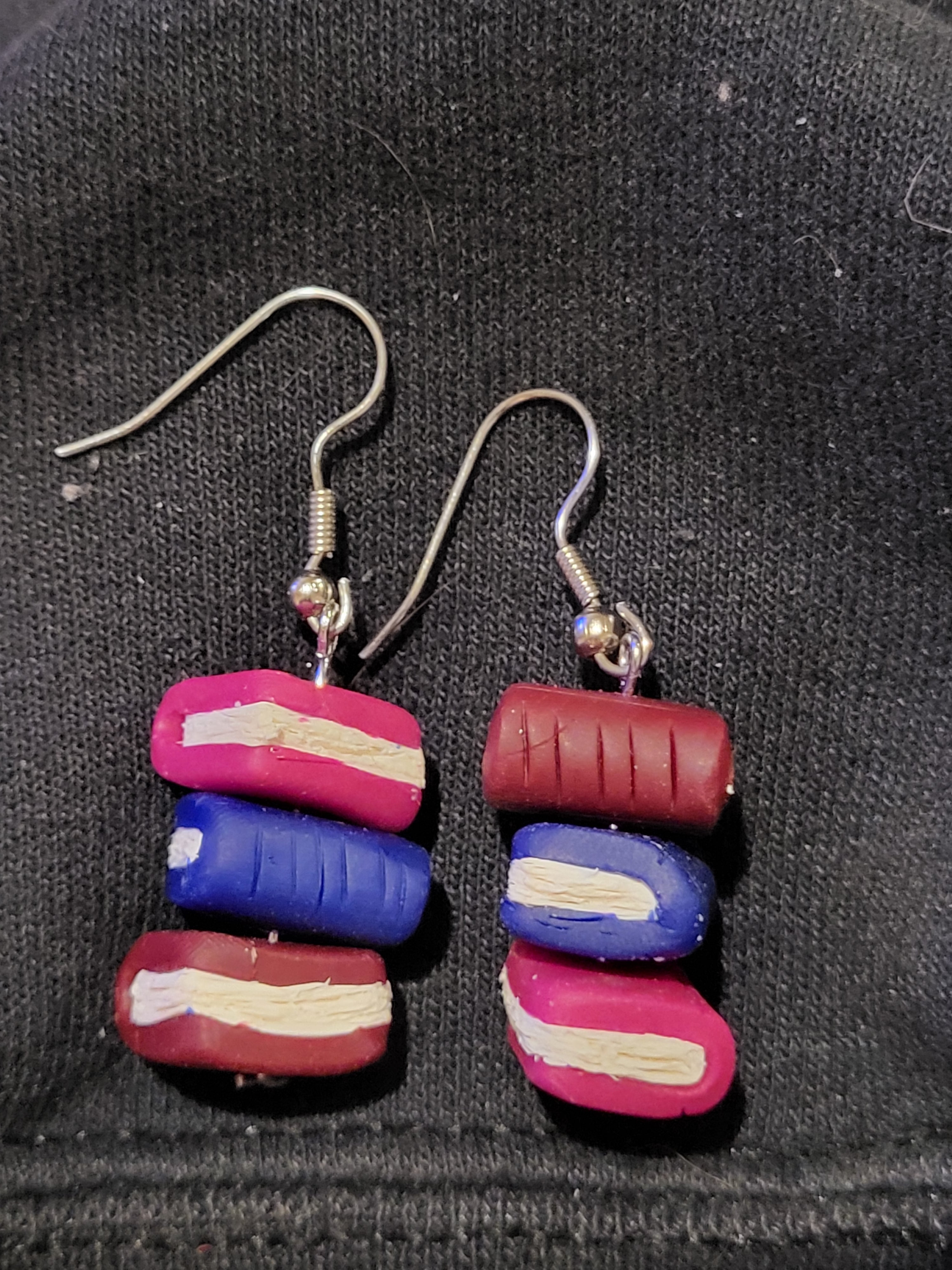 Book shaped earrings