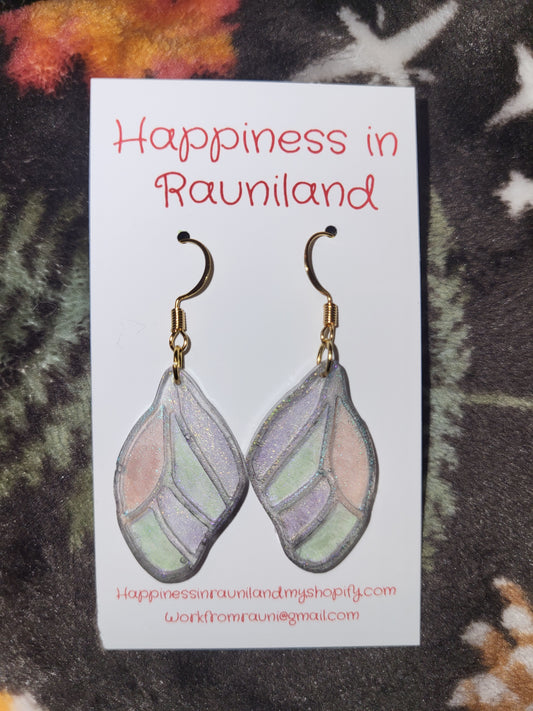 Handmade butterfly wing earrings