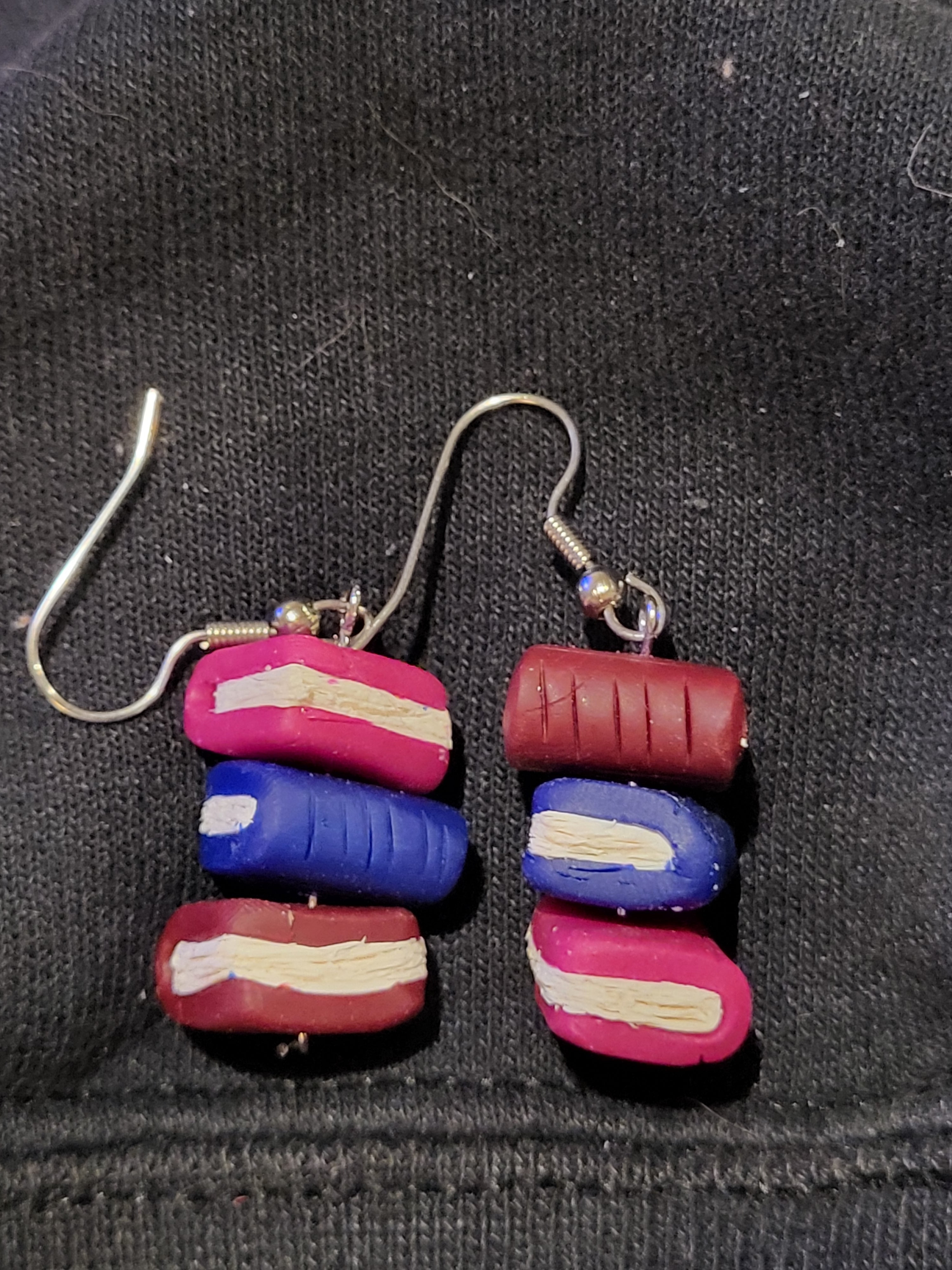Book shaped earrings