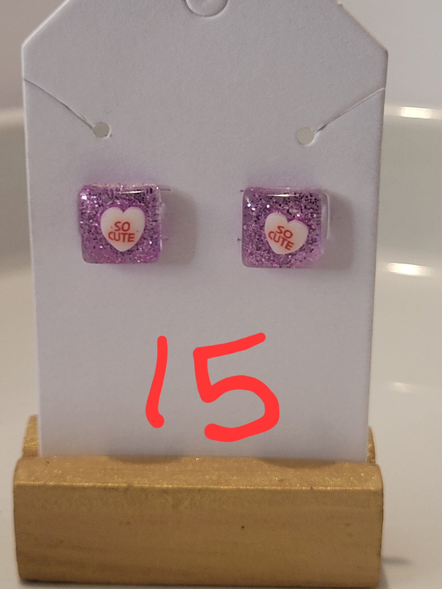 Valentine's day inspired studded earrings