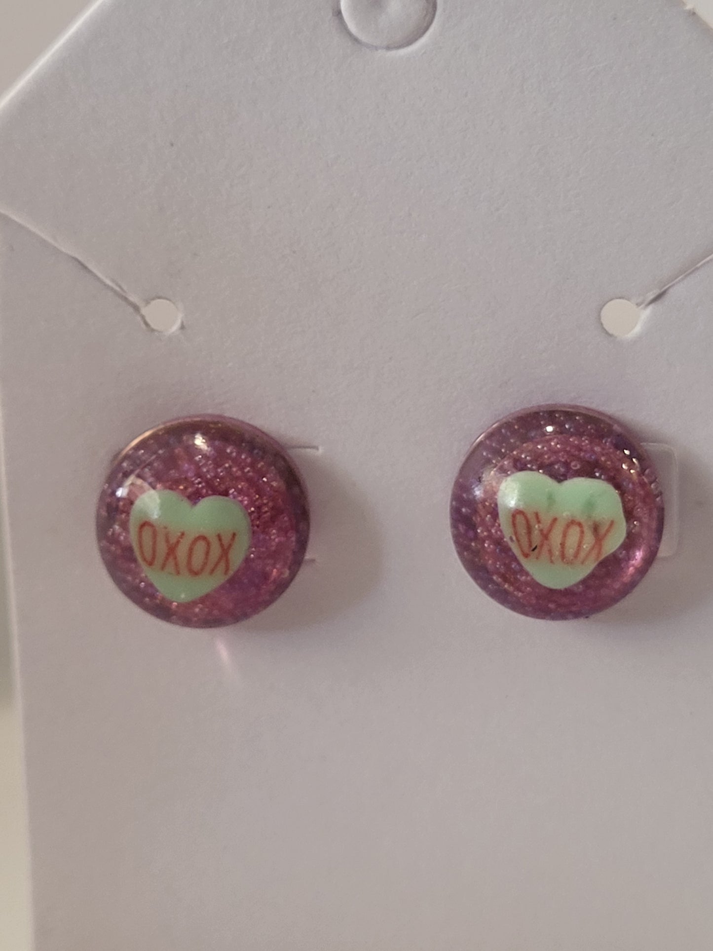 Valentine's day inspired studded earrings