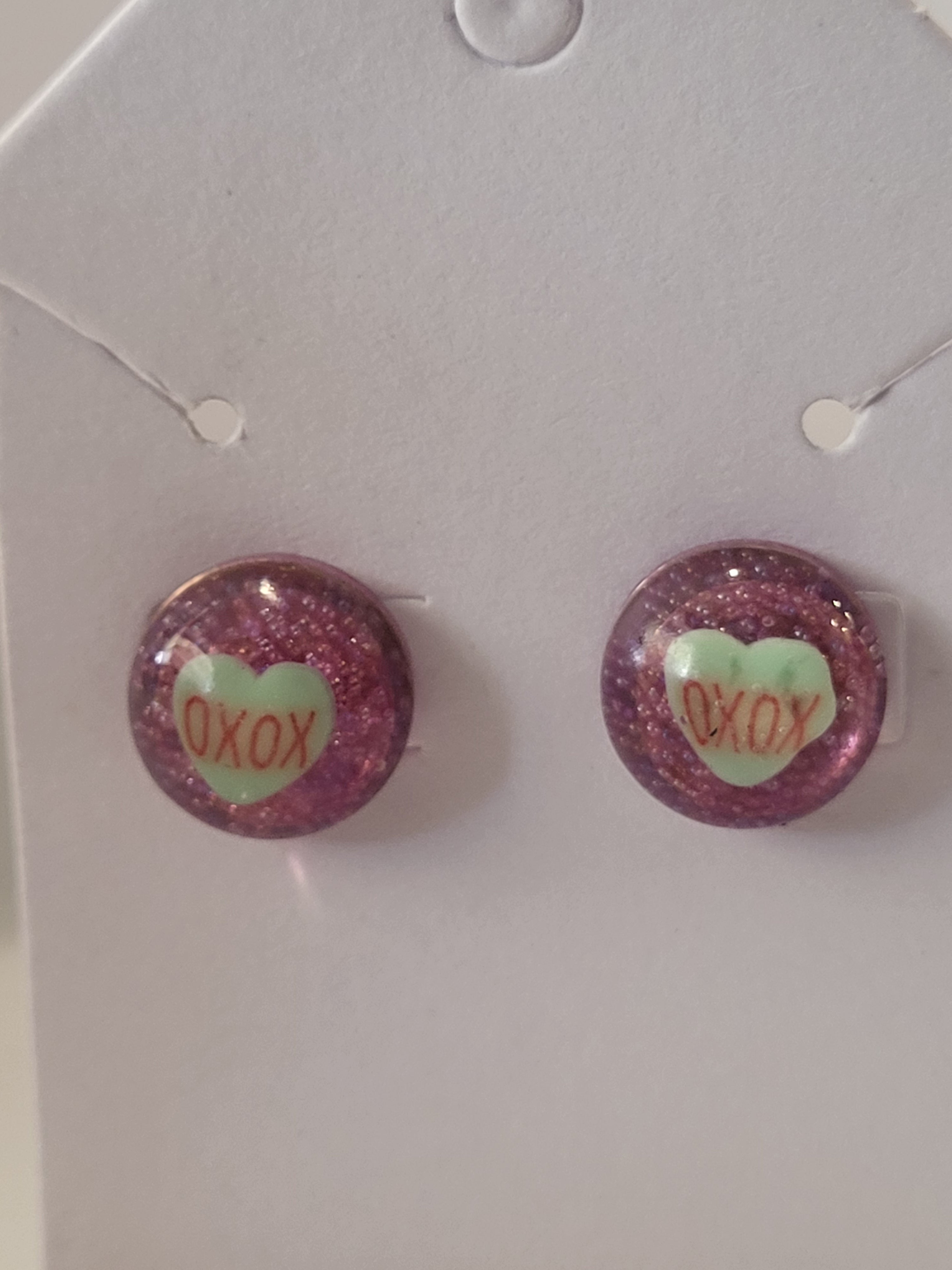 Valentine's day inspired studded earrings