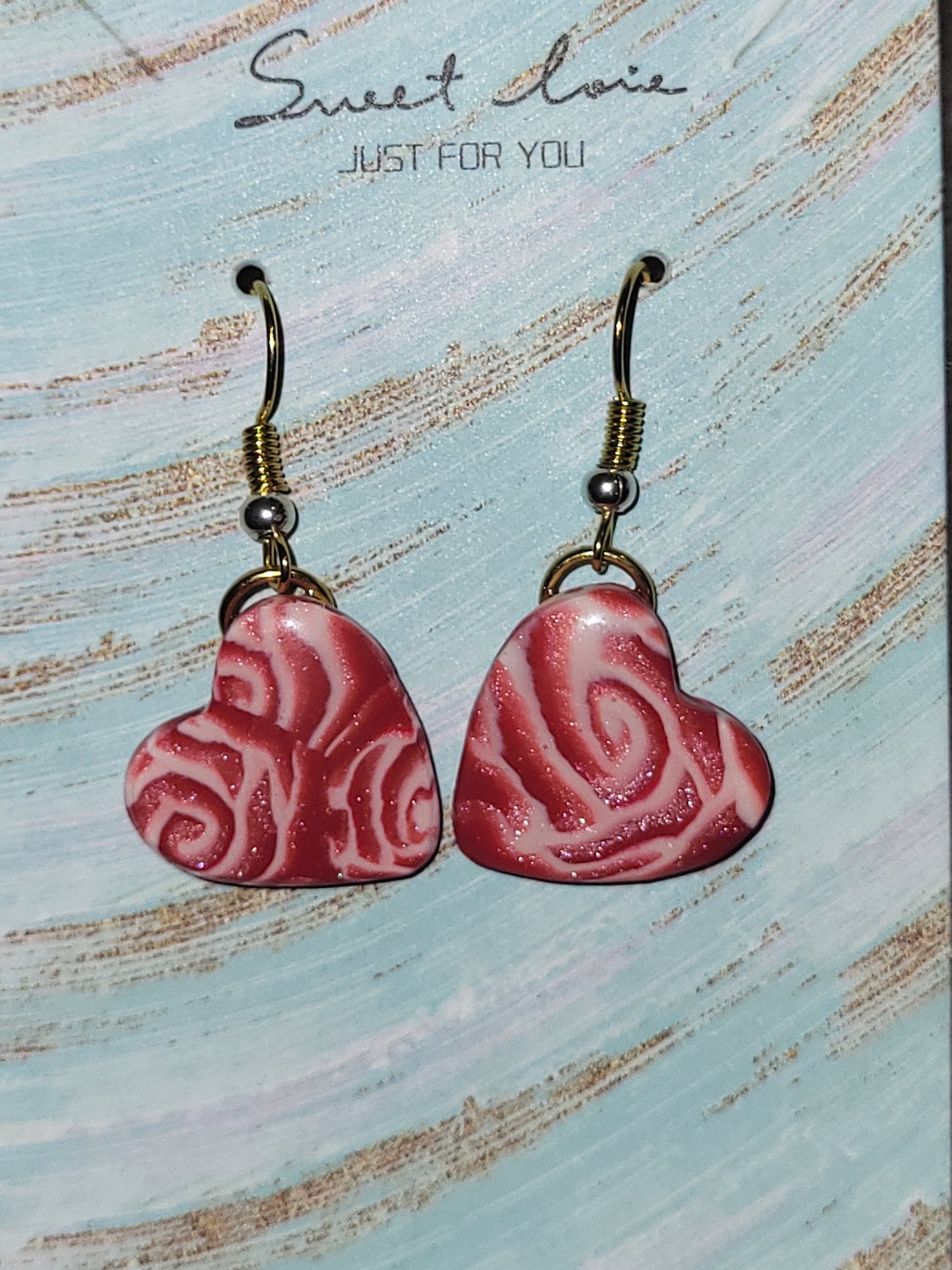 Homemade dangling earrings 🌹 ❤️