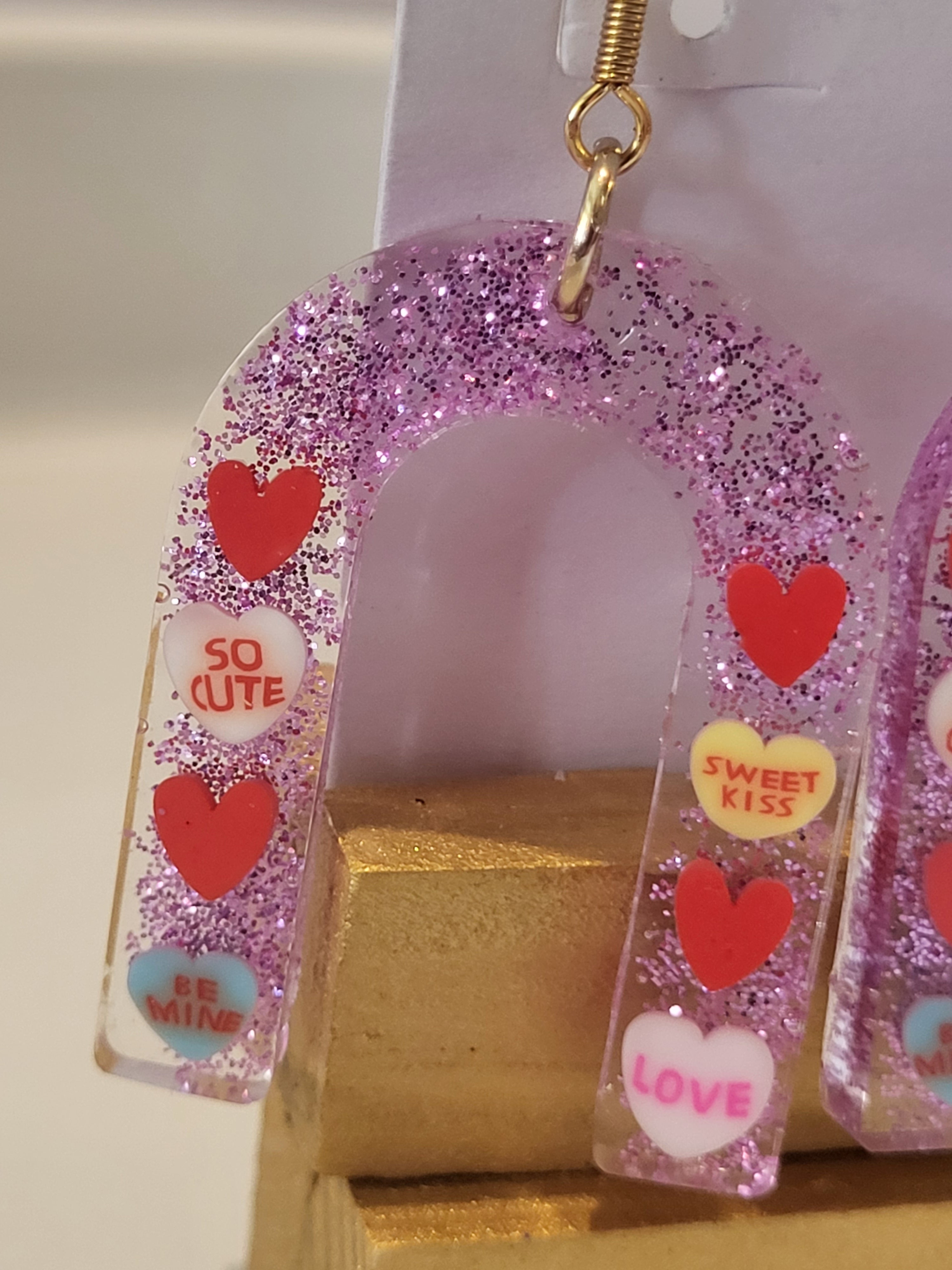 Valentine's day inspired earrings