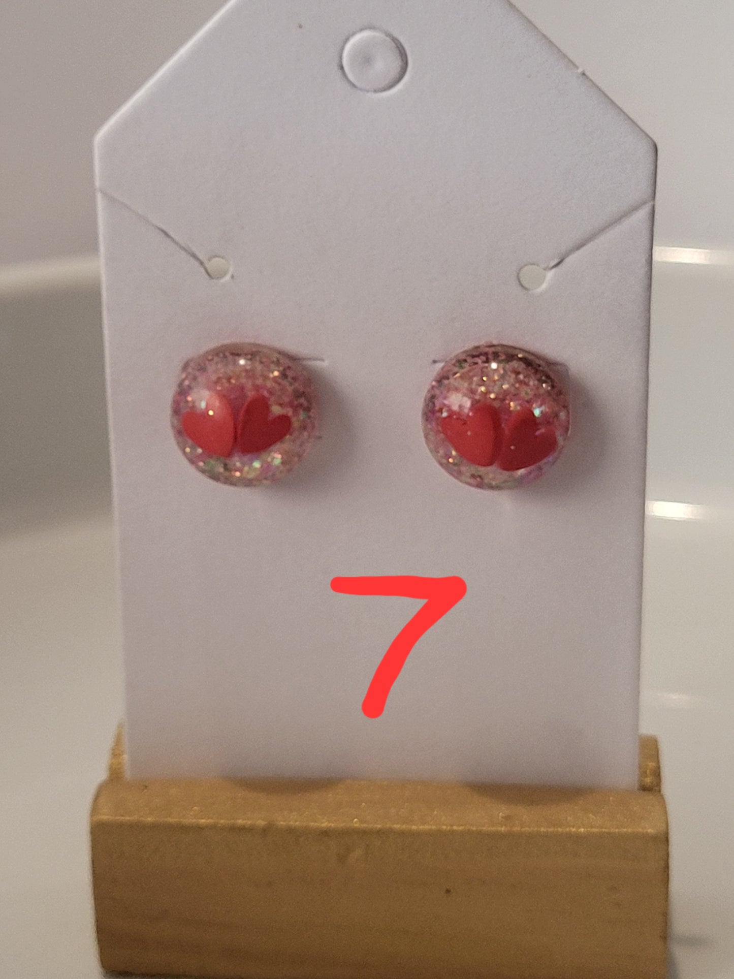Valentine's day inspired studded earrings