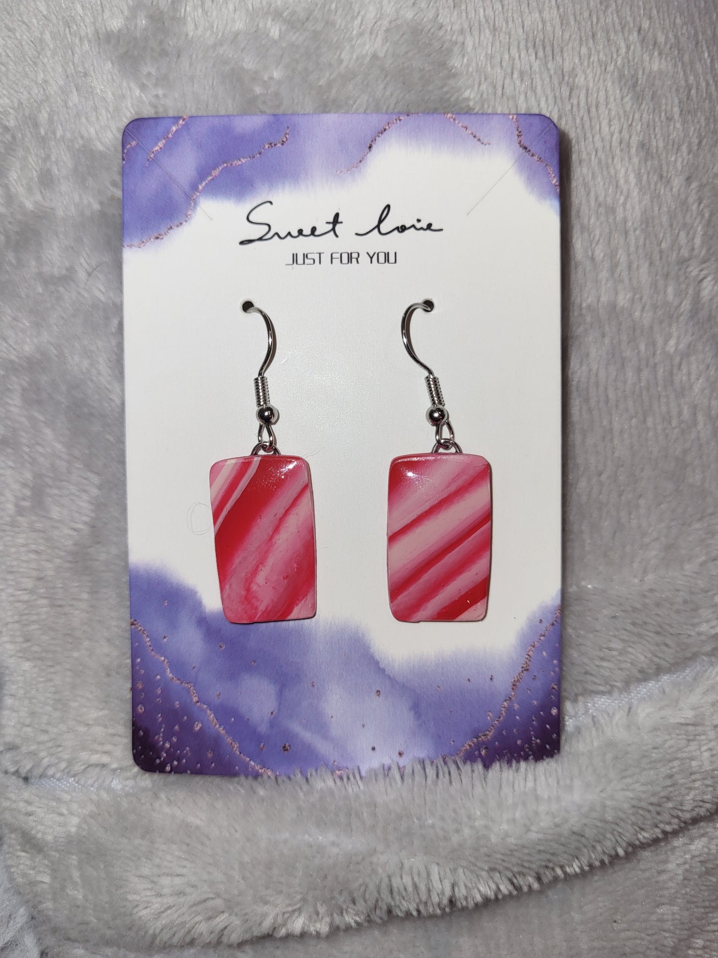 Homemade dangling earrings