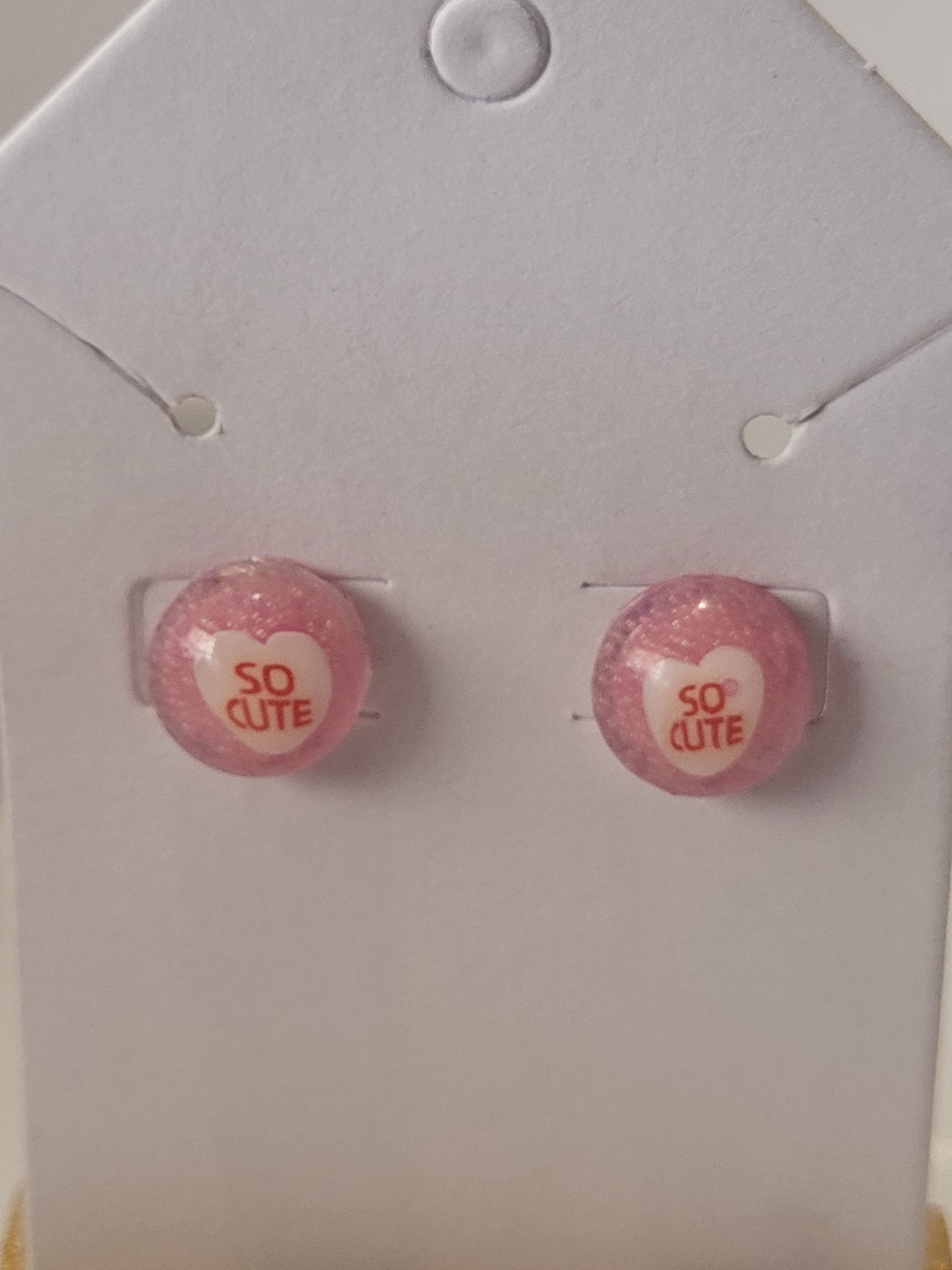 Valentine's day inspired studded earrings