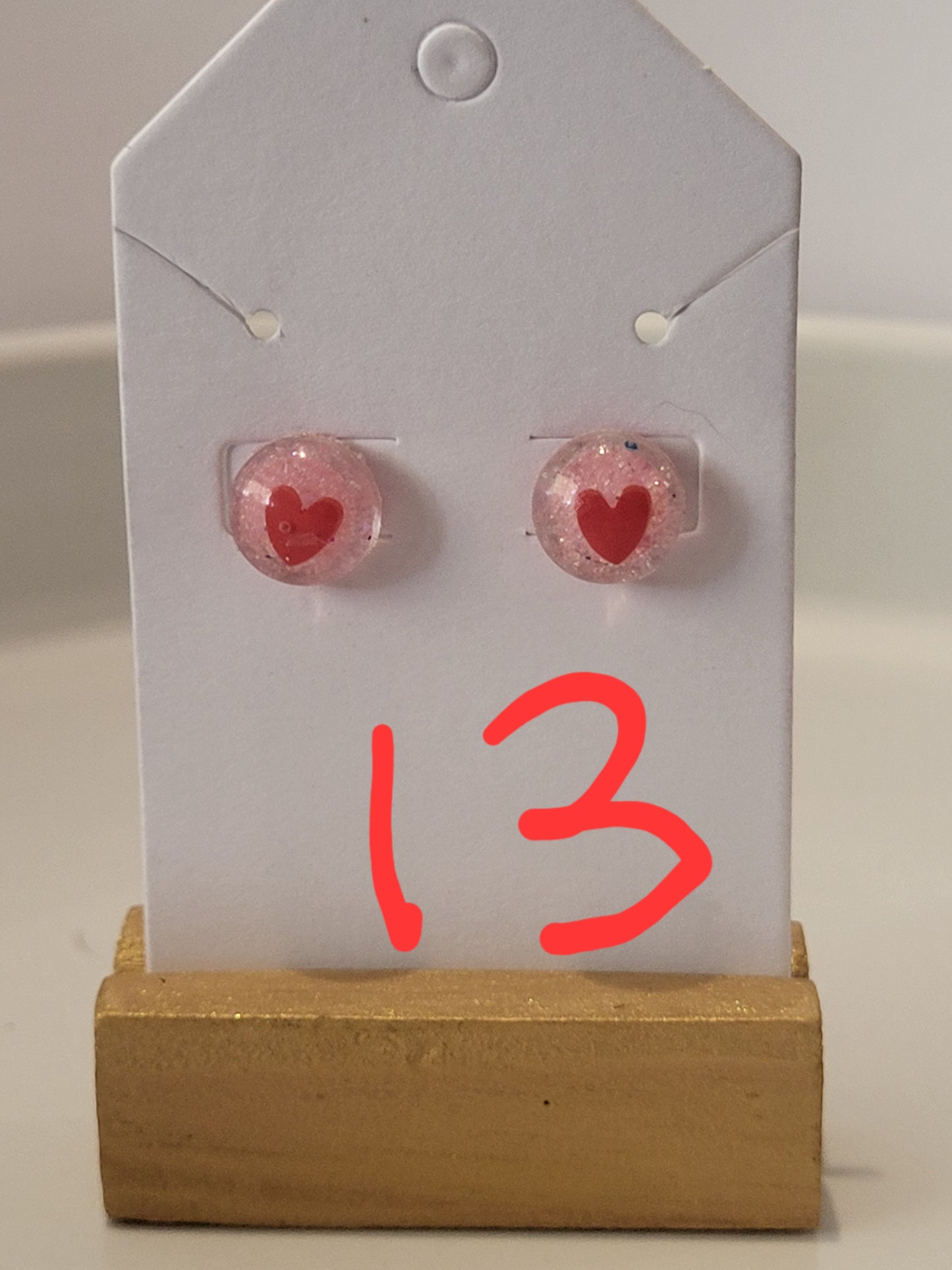Valentine's day inspired studded earrings