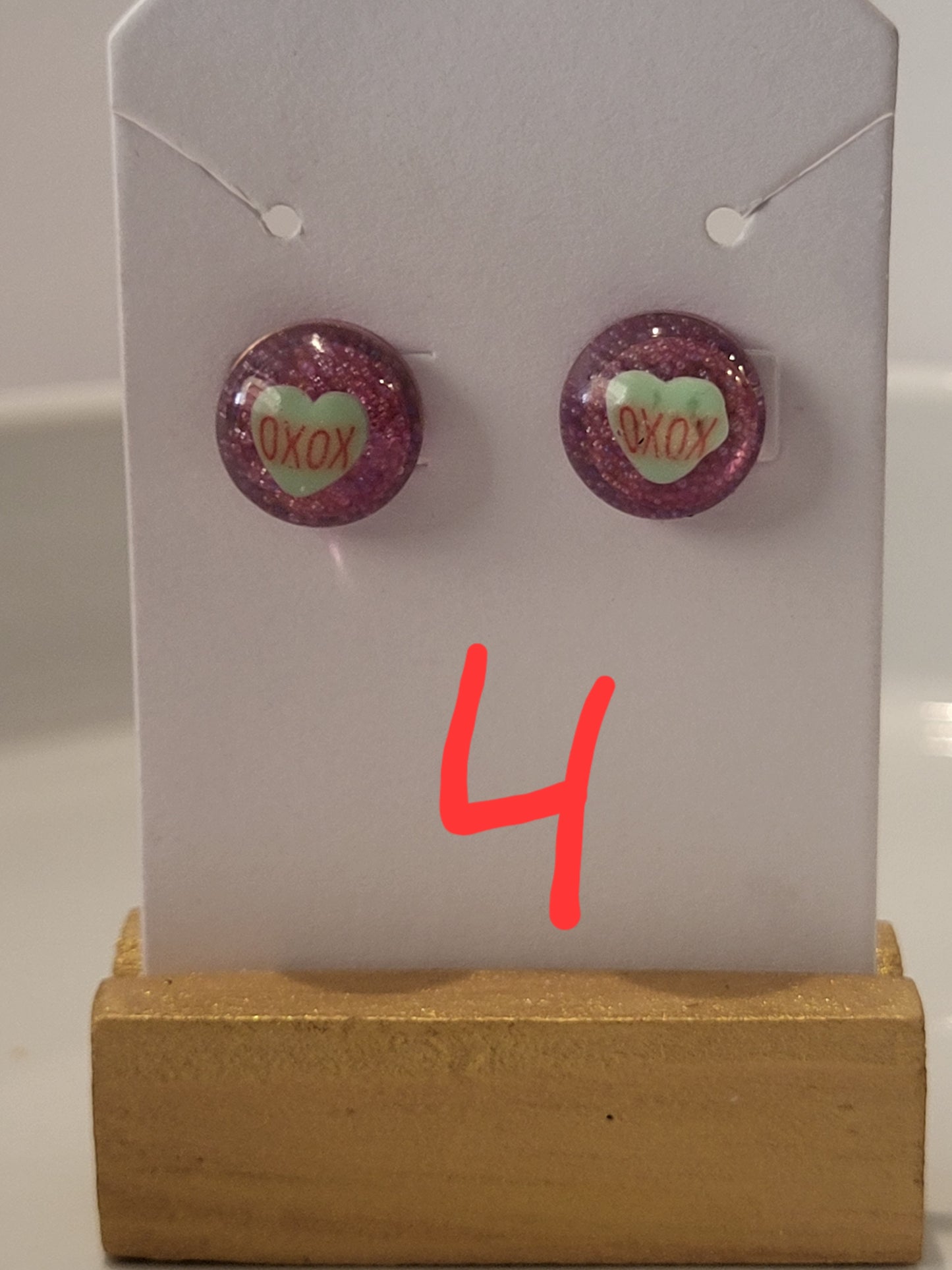 Valentine's day inspired studded earrings