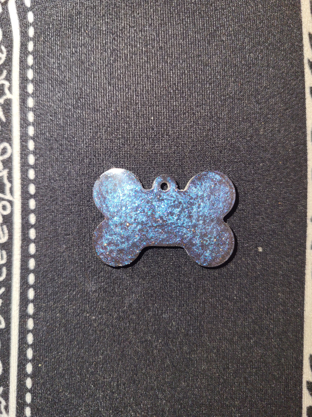 Homemade personalized glitter animal tags