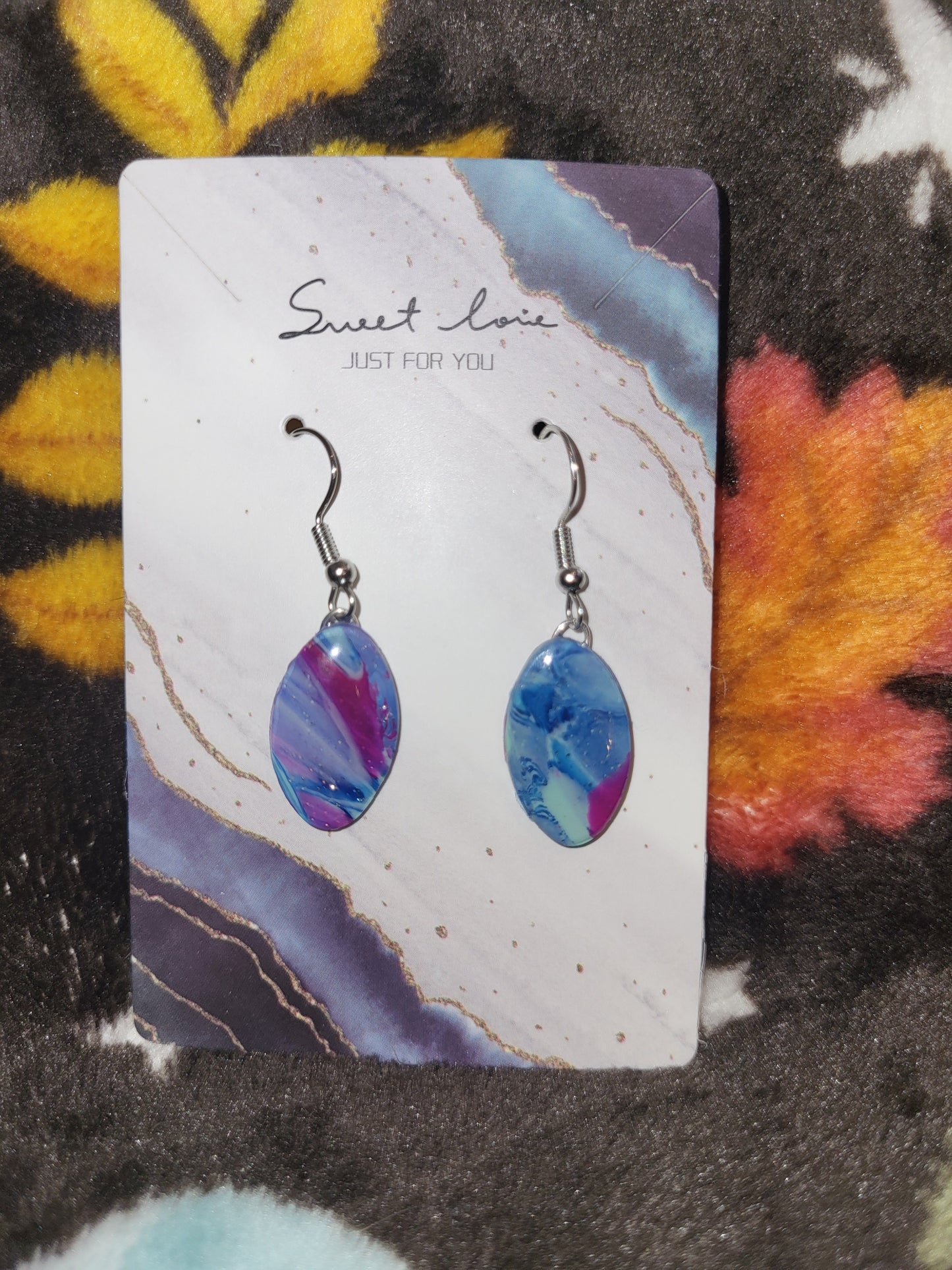 Homemade dangling earrings