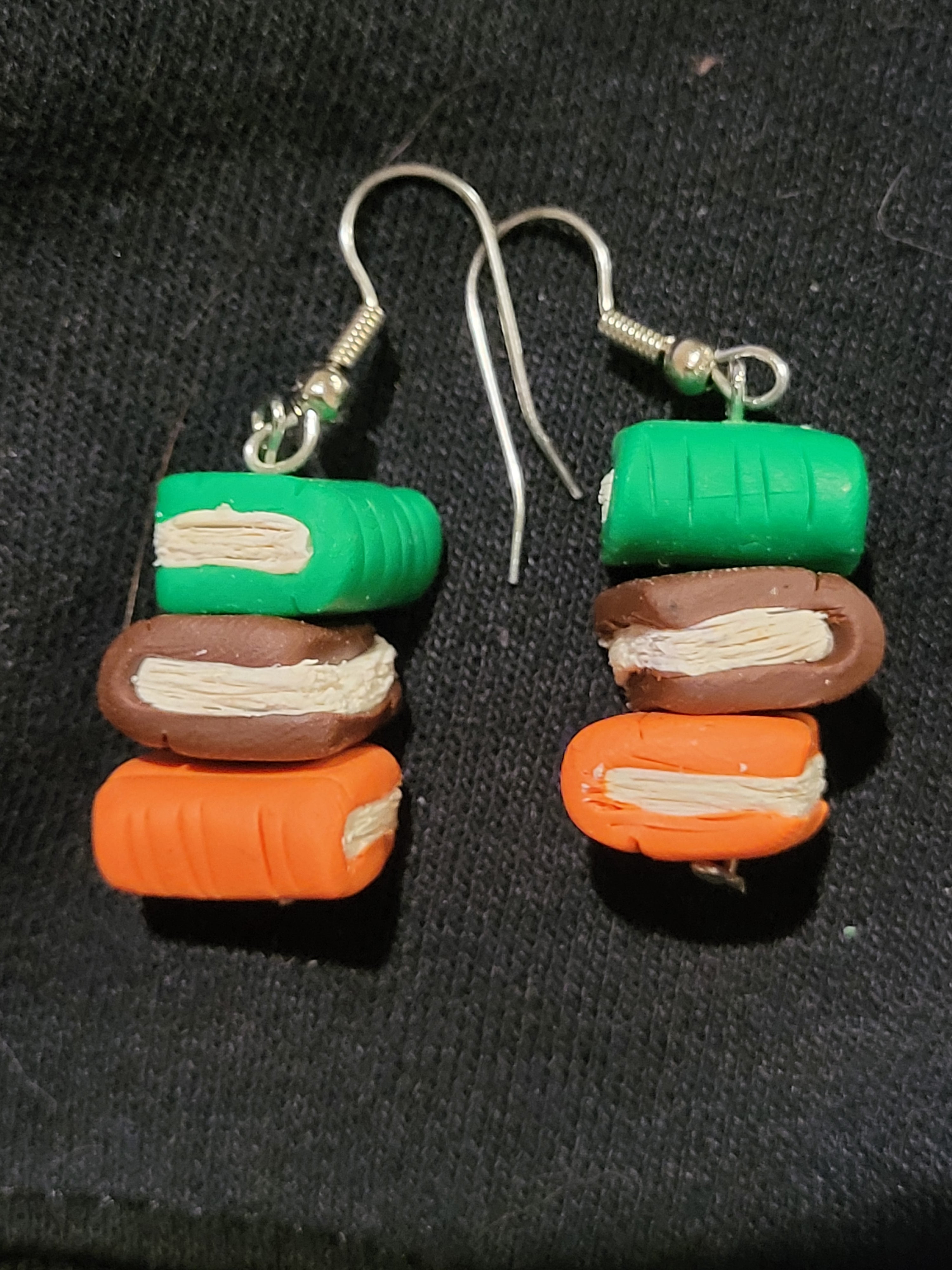 Book shaped earrings