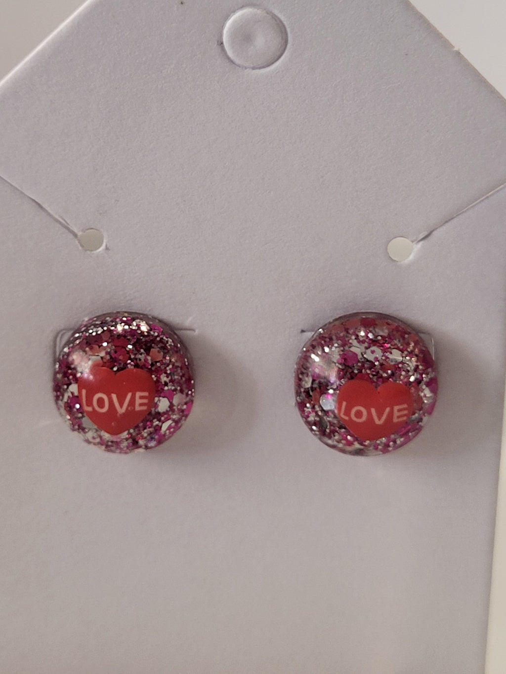 Valentine's day inspired studded earrings