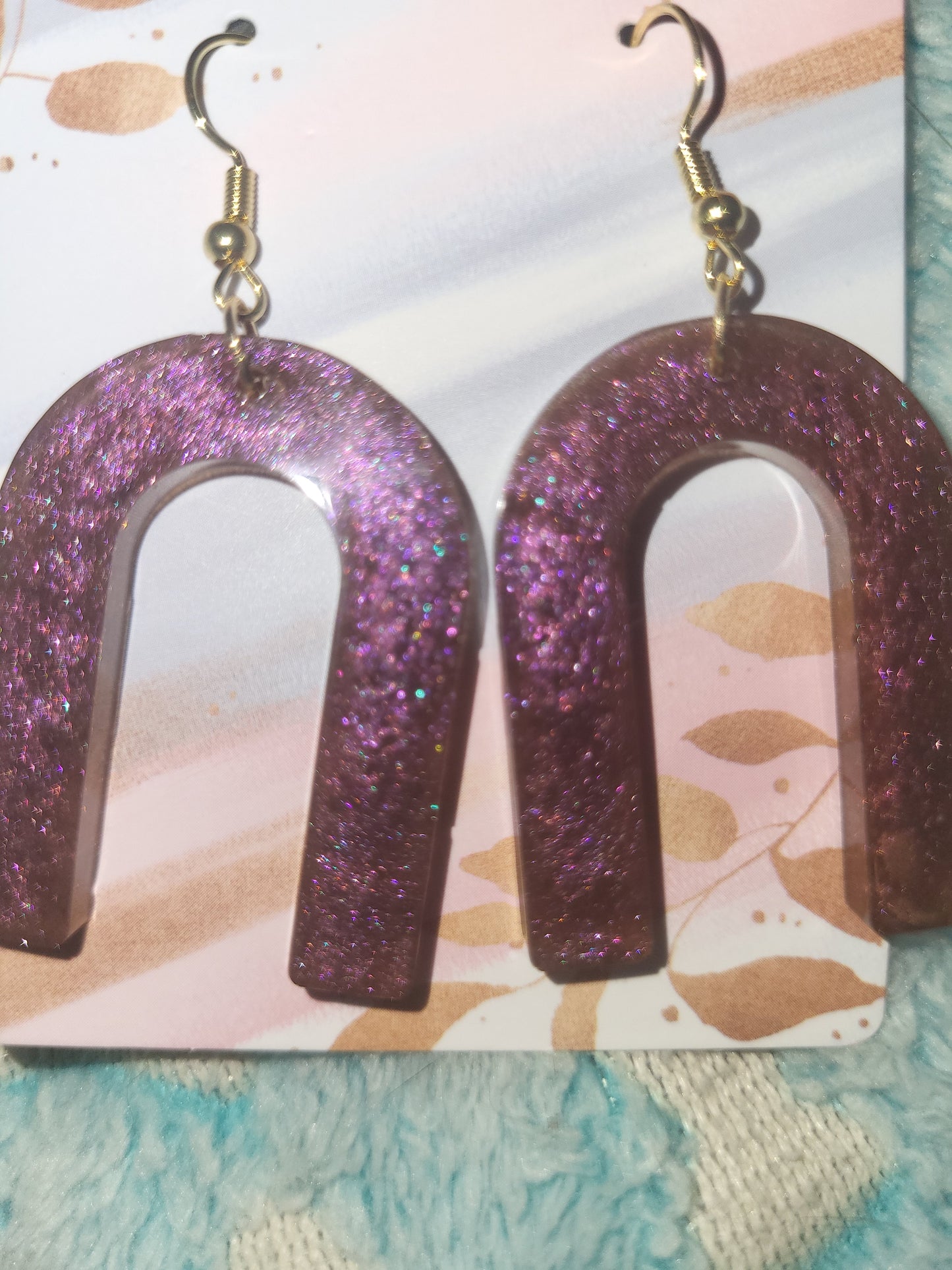 Homemade uv resin earrings