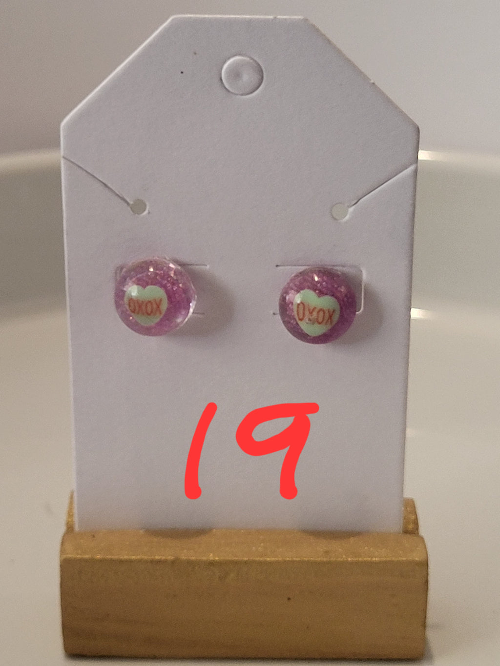 Valentine's day inspired studded earrings