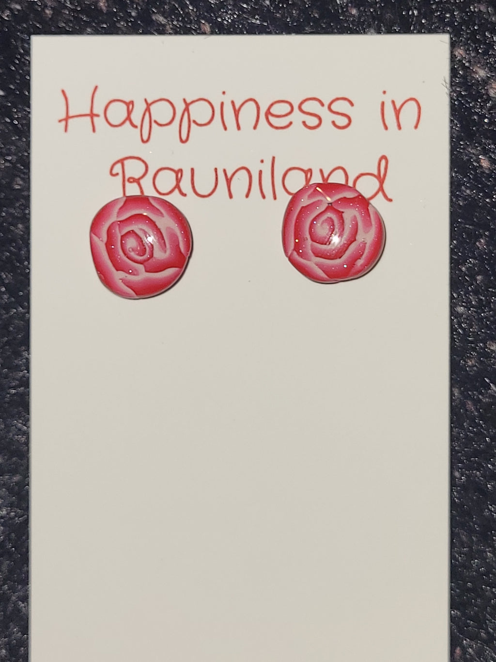 Handmade rose earrings
