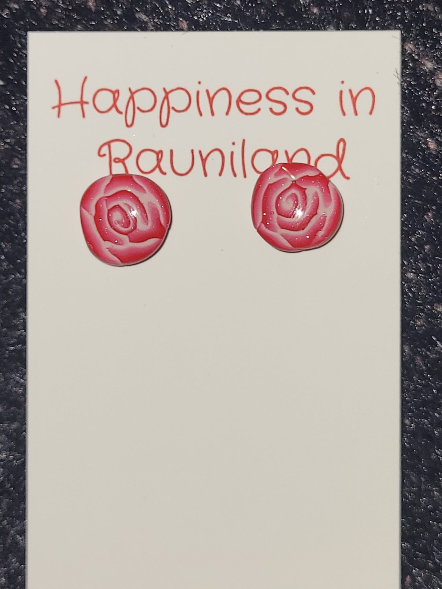 Handmade rose earrings