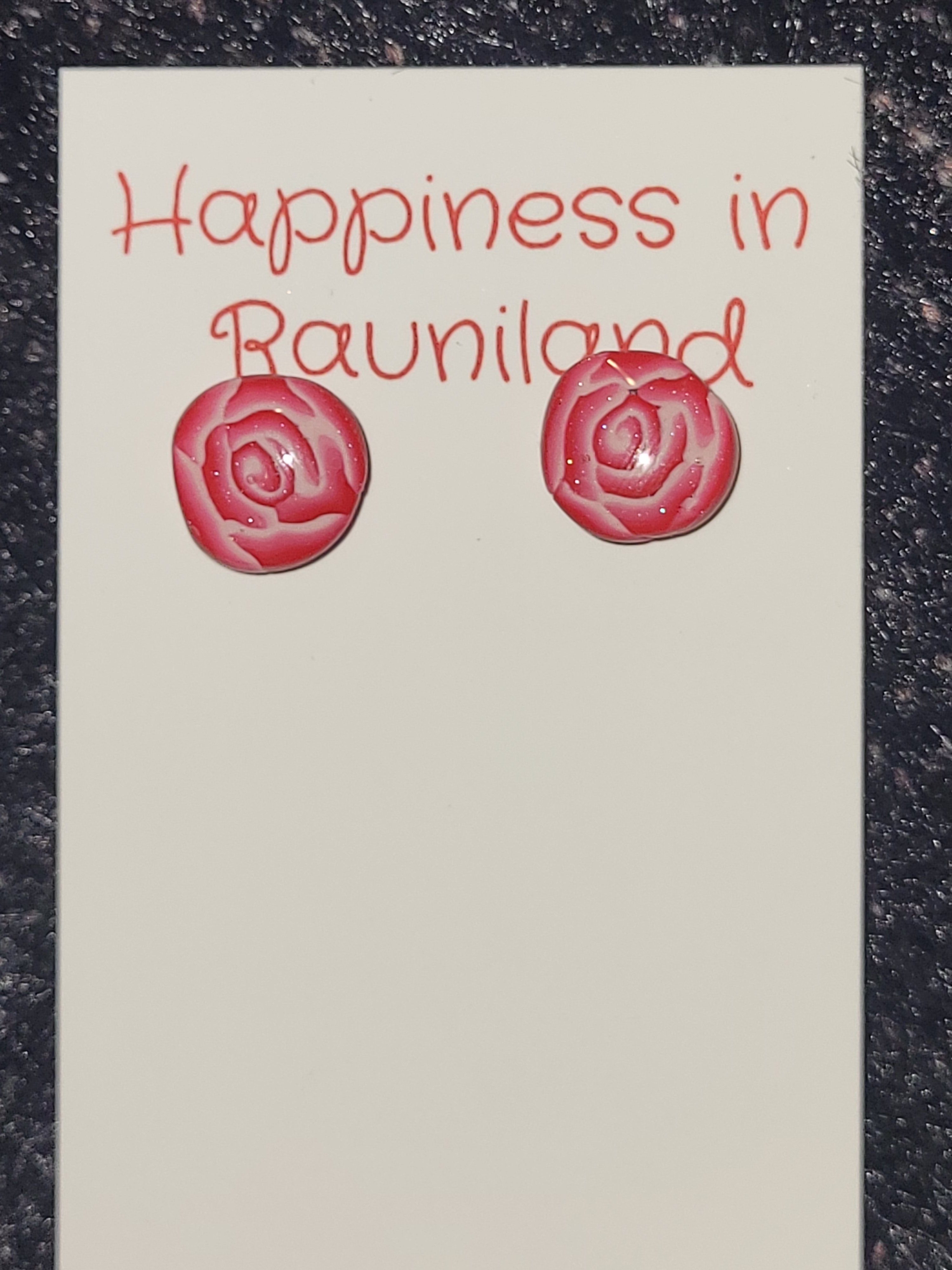 Handmade rose earrings