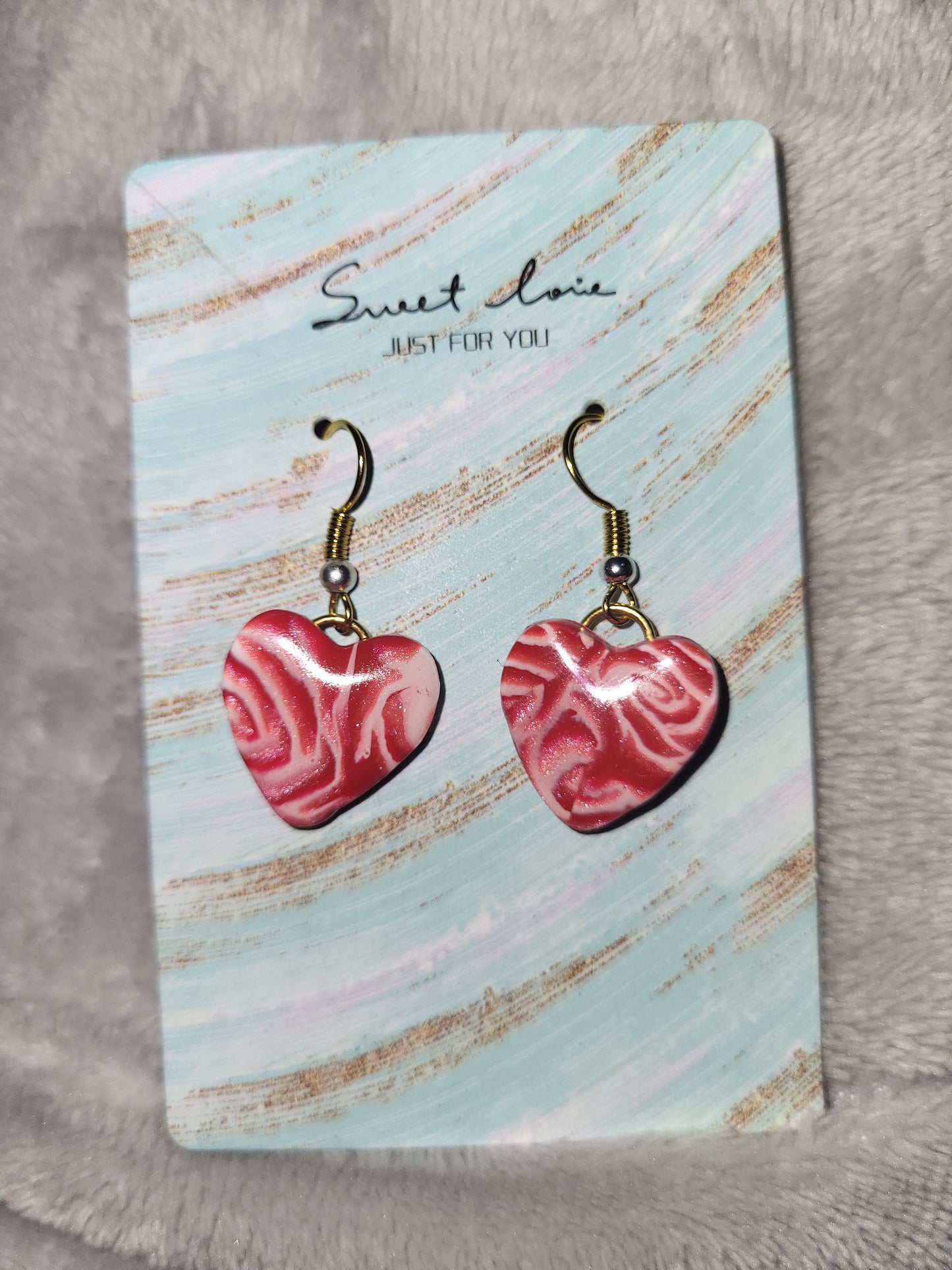 Homemade dangling earrings 🌹 ❤️