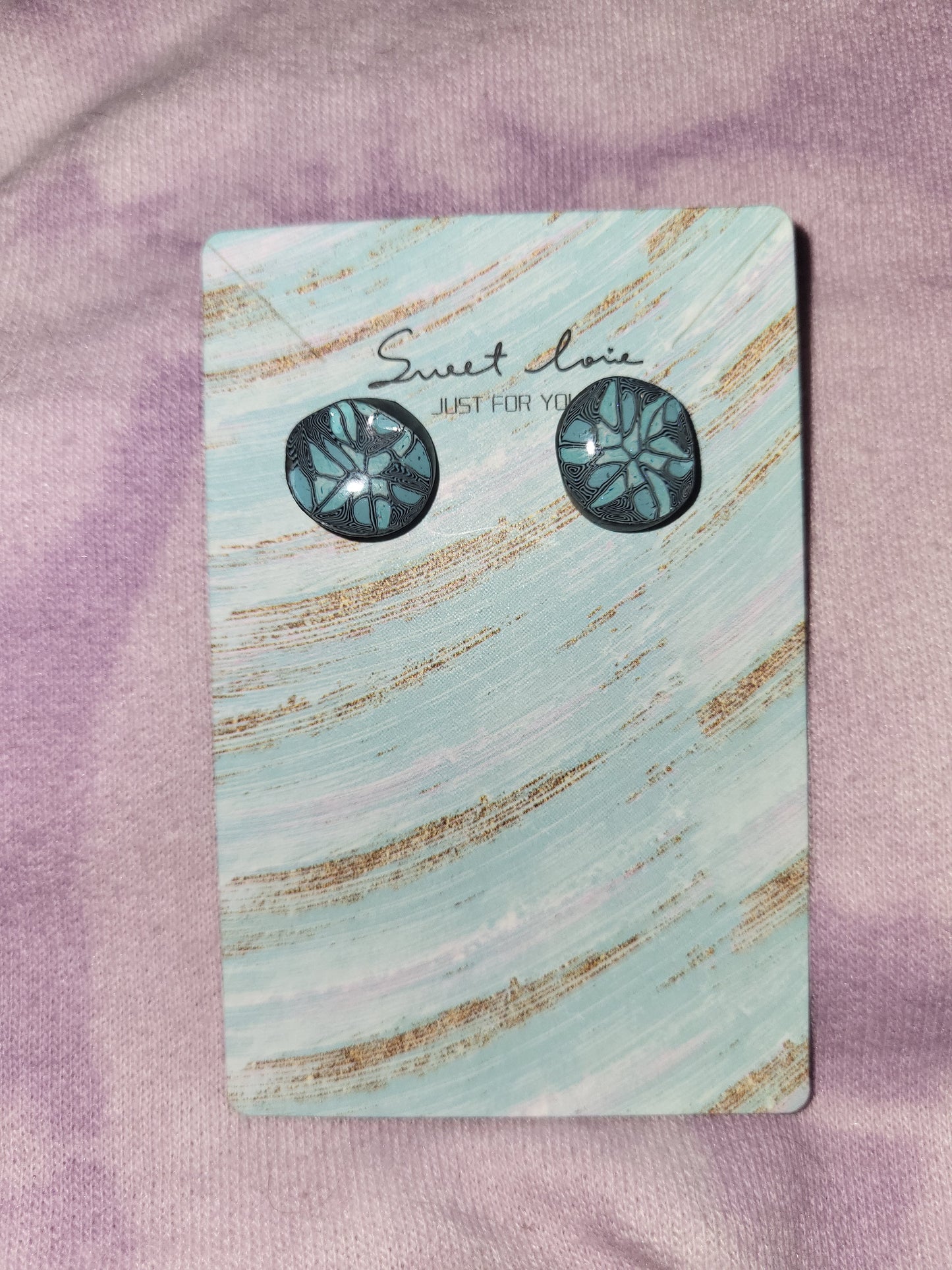Homemade stud earrings
