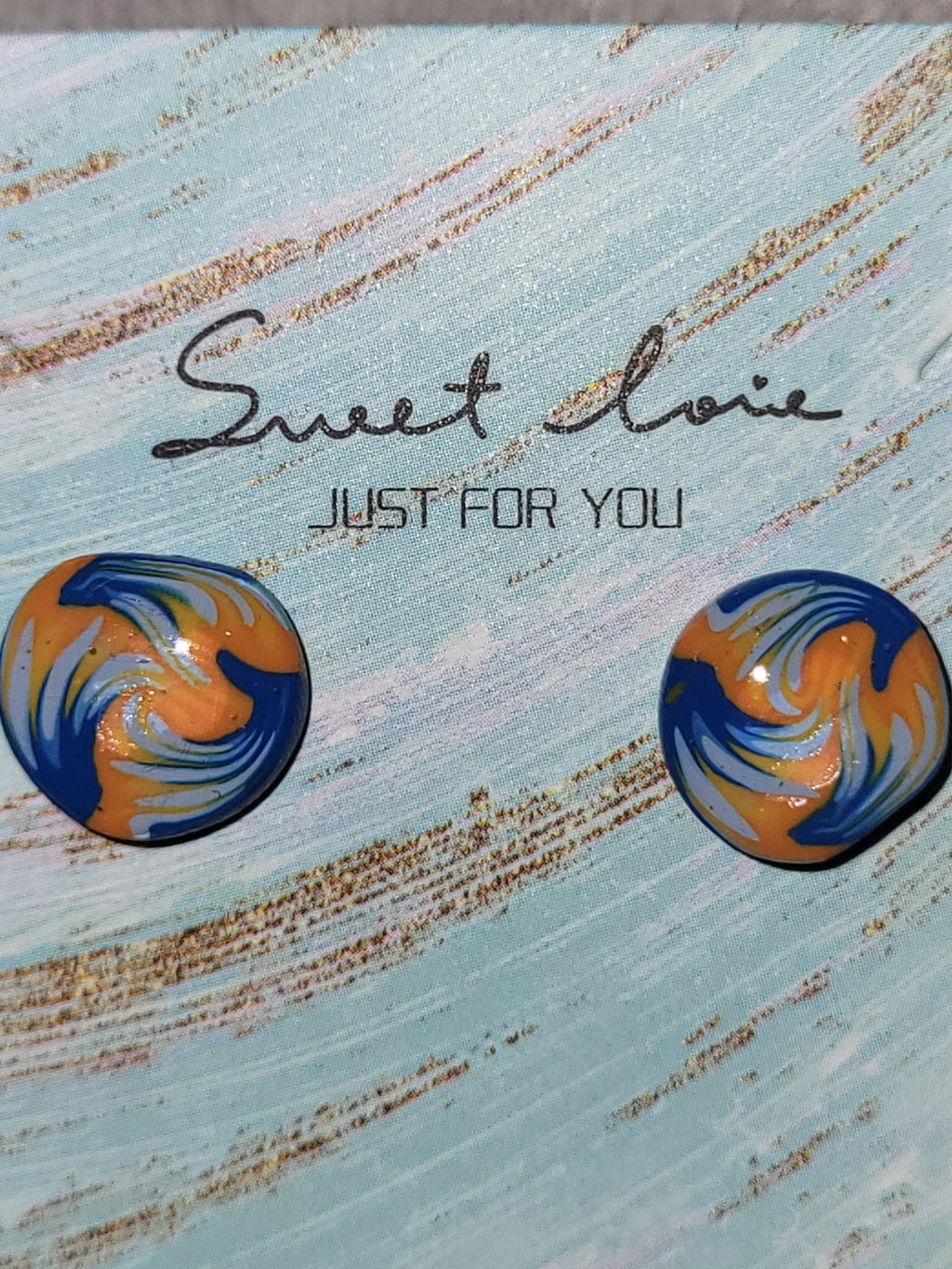 Bronco inspired homemade earrings