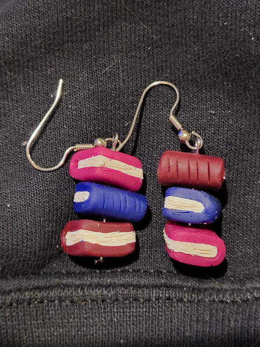 Book shaped earrings