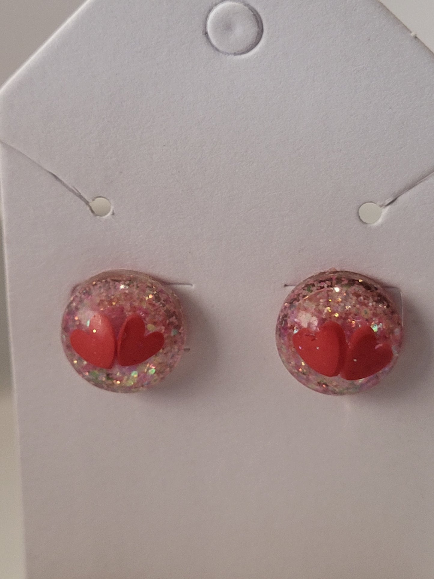 Valentine's day inspired studded earrings