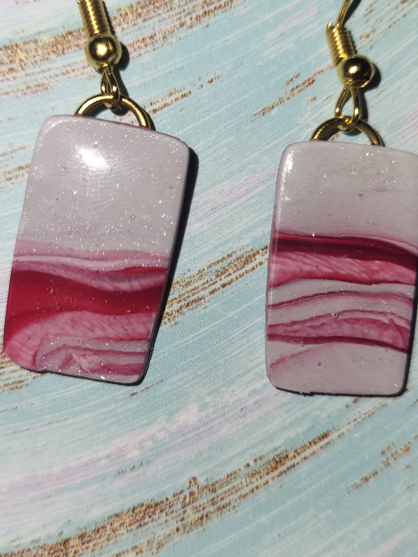 Homemade dangling earrings