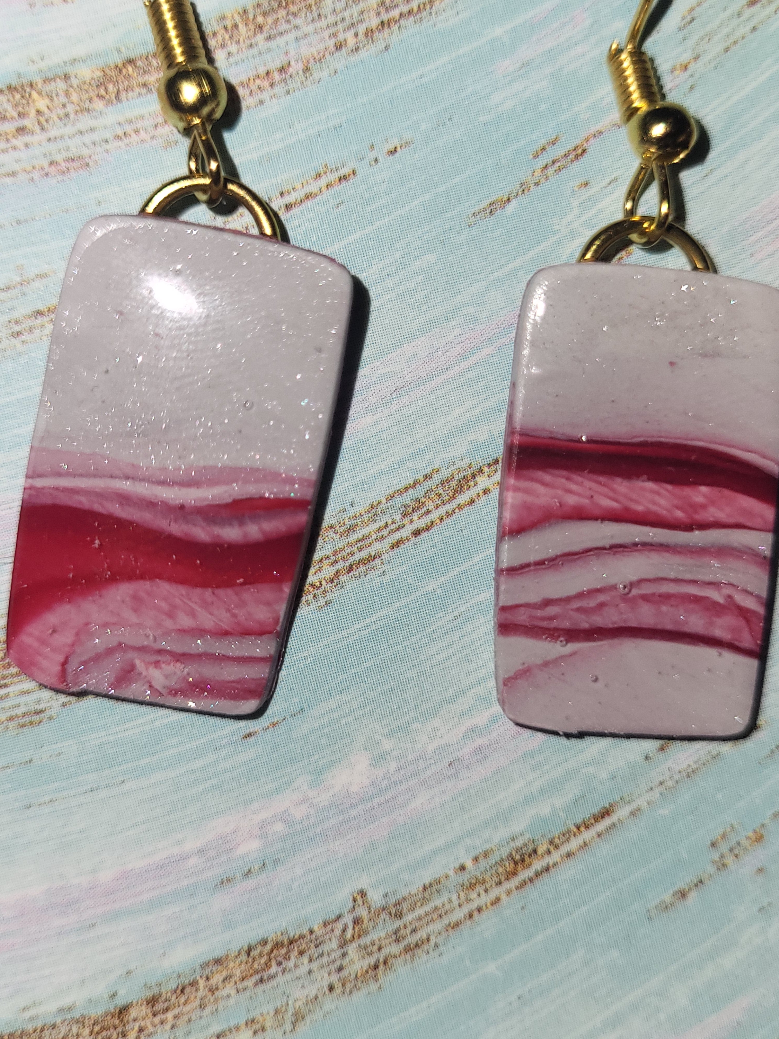 Homemade dangling earrings