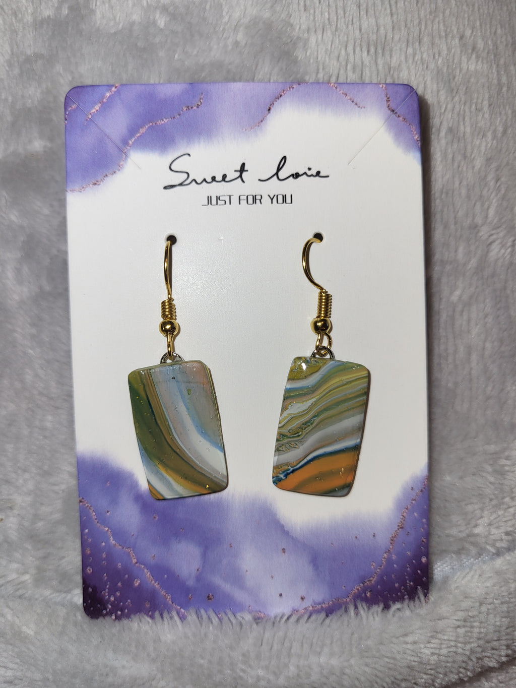 Homemade dangling earrings