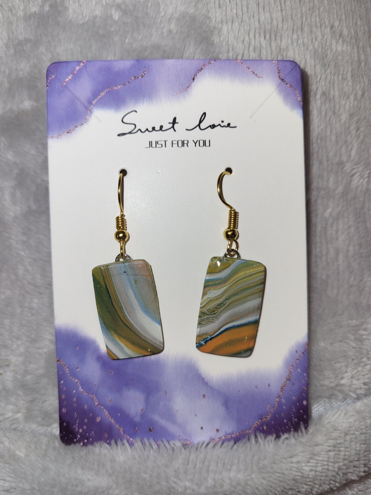 Homemade dangling earrings