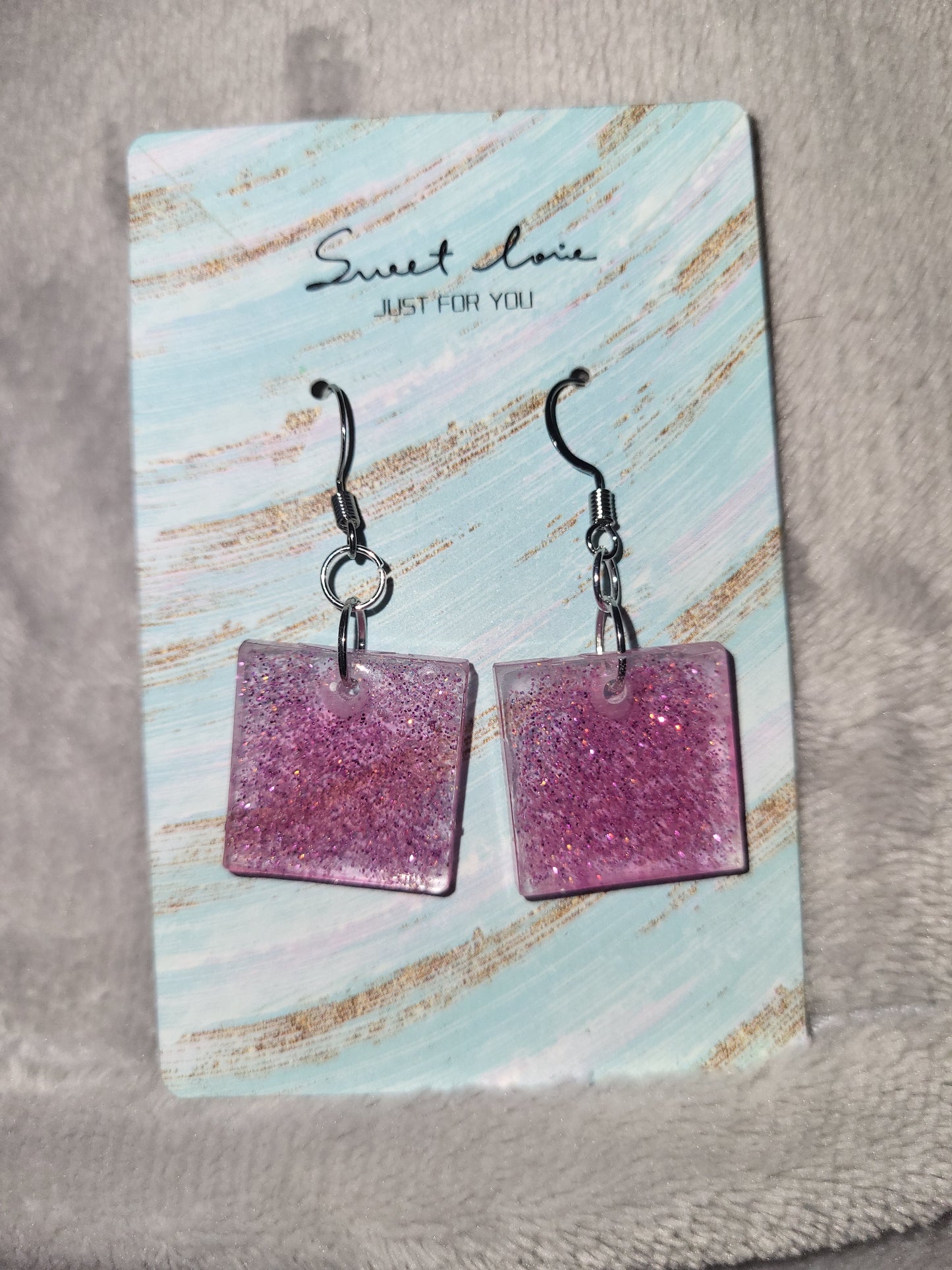 Homemade dangling earrings