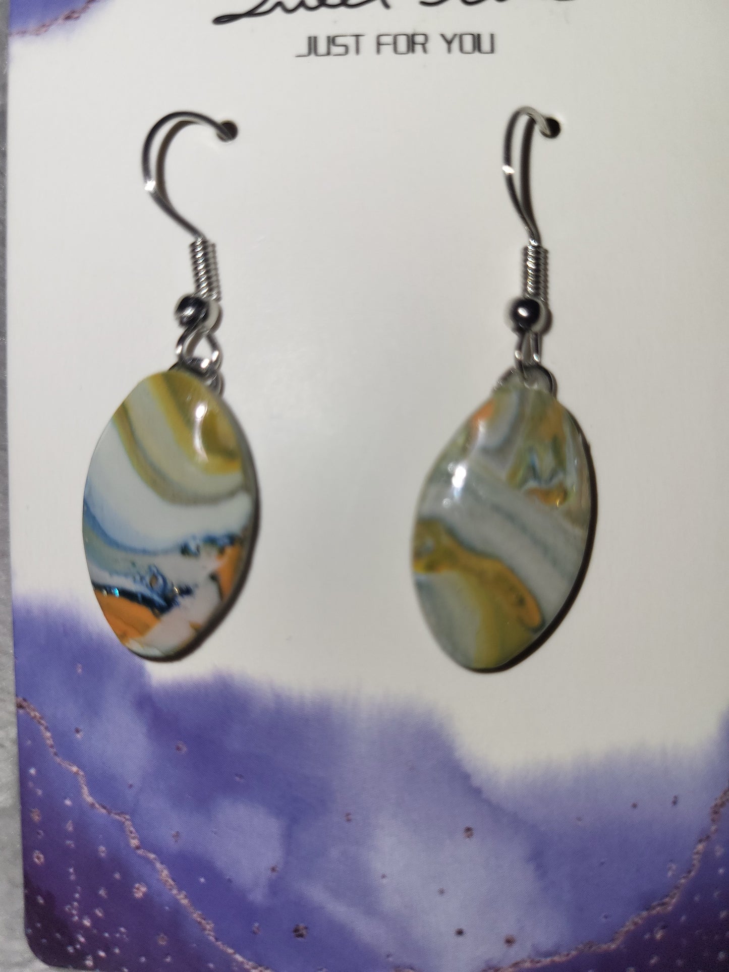 Homemade dangling earrings