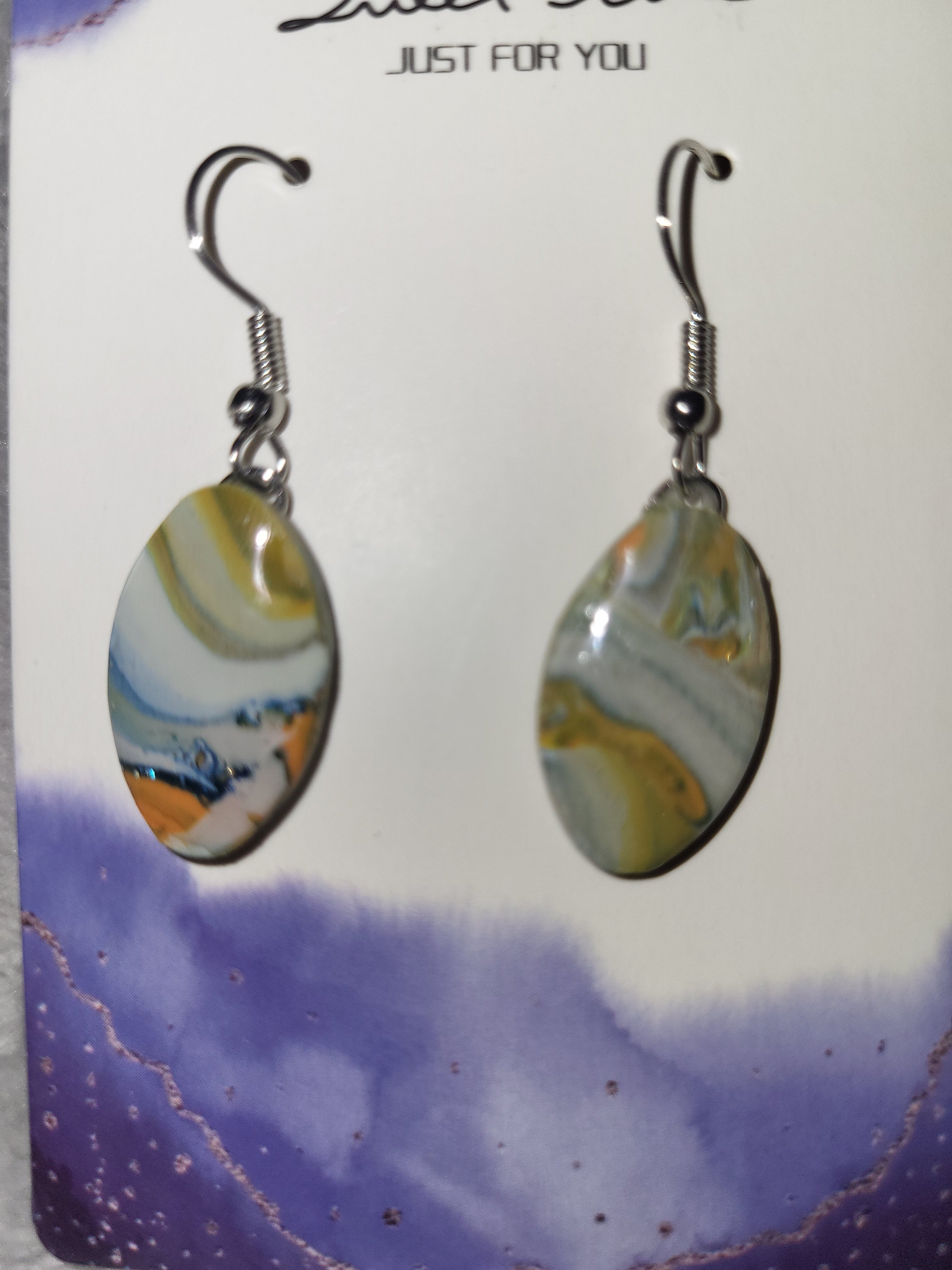 Homemade dangling earrings