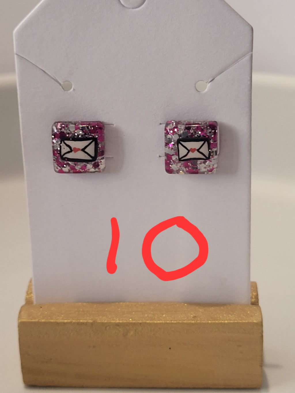 Valentine's day inspired studded earrings