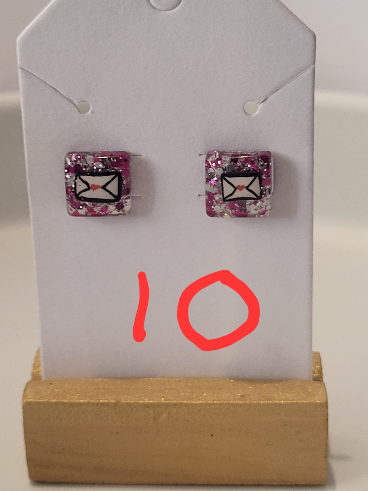 Valentine's day inspired studded earrings