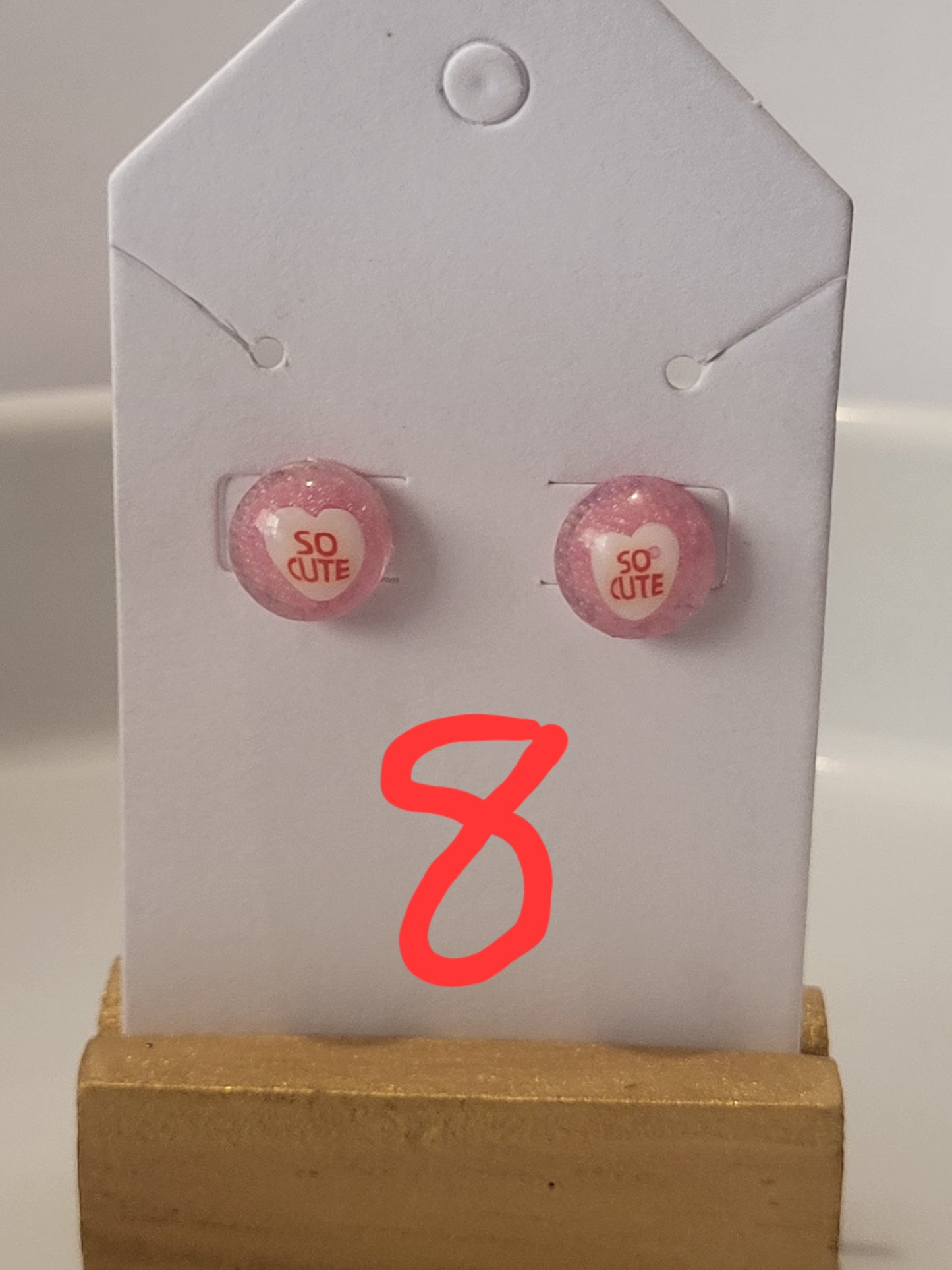 Valentine's day inspired studded earrings
