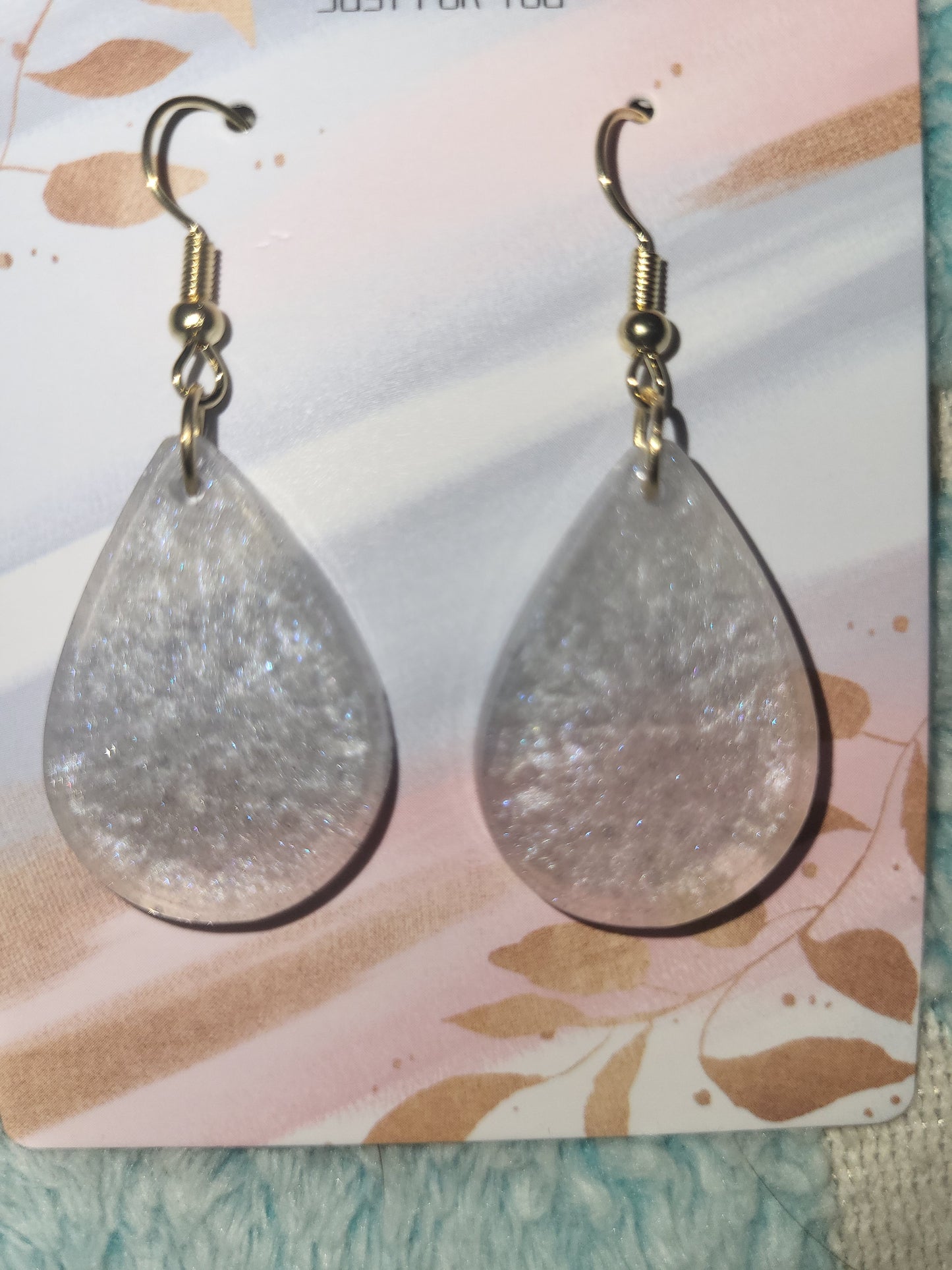 Homemade uv resin earrings