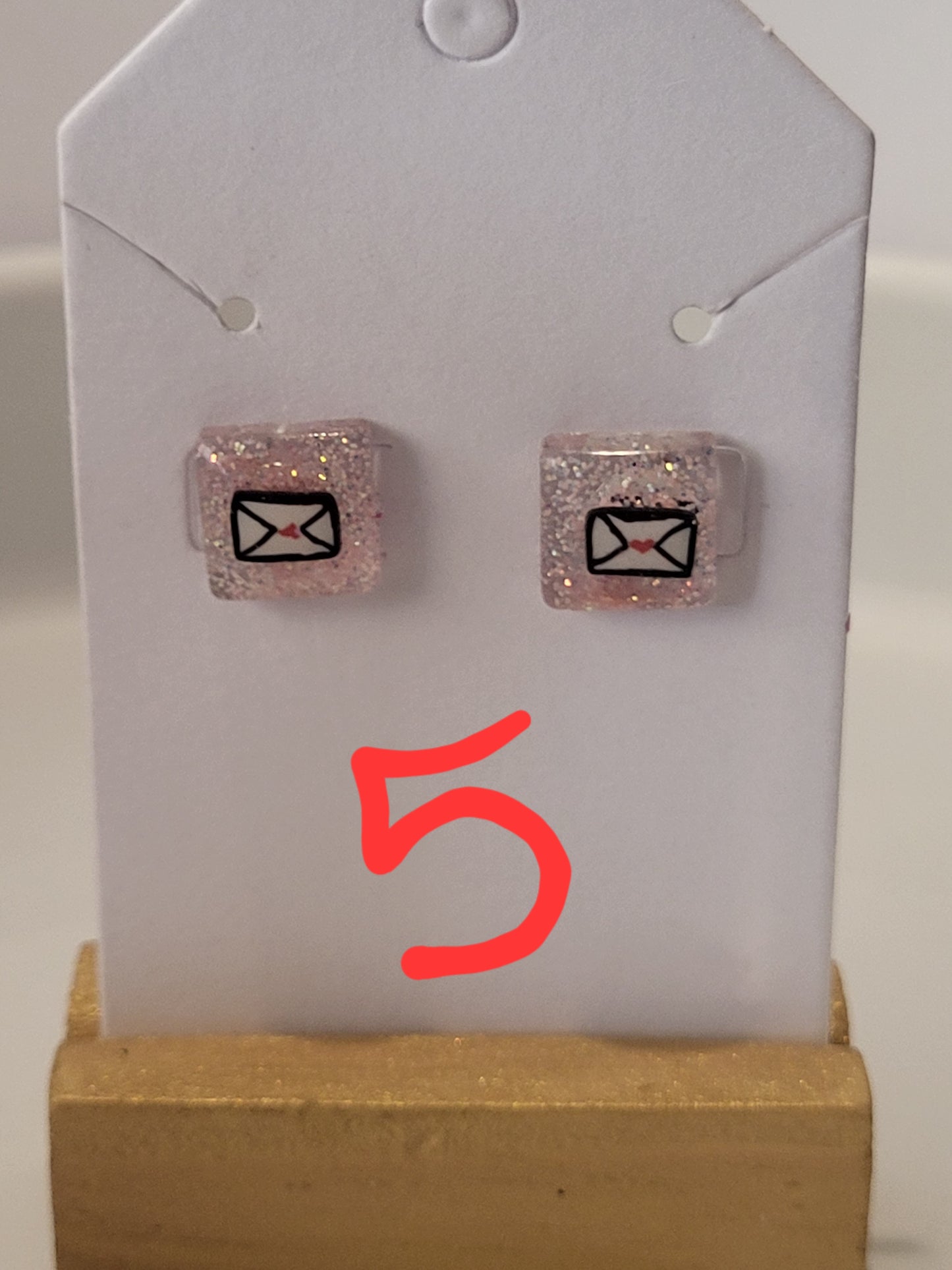 Valentine's day inspired studded earrings