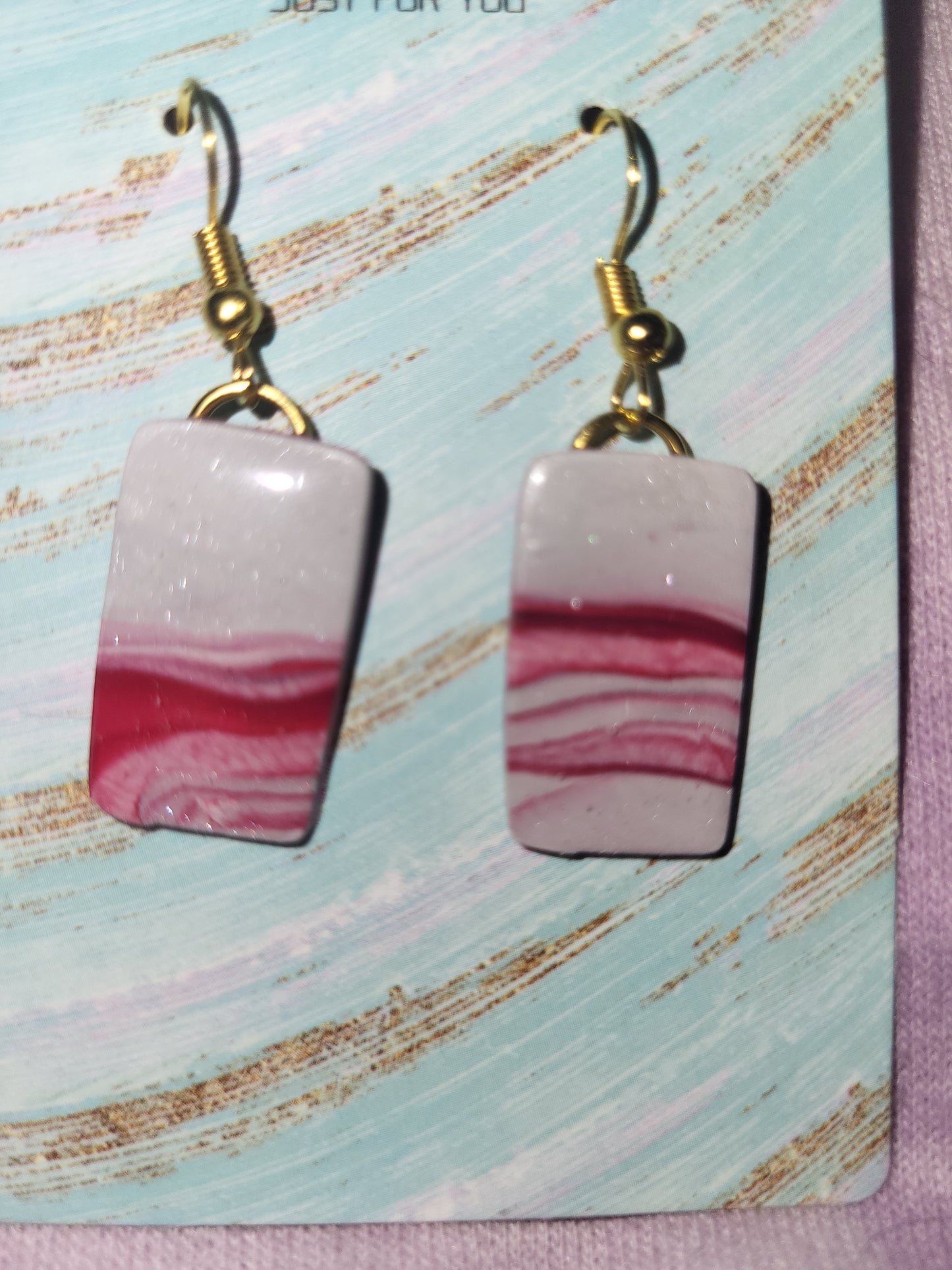 Homemade dangling earrings