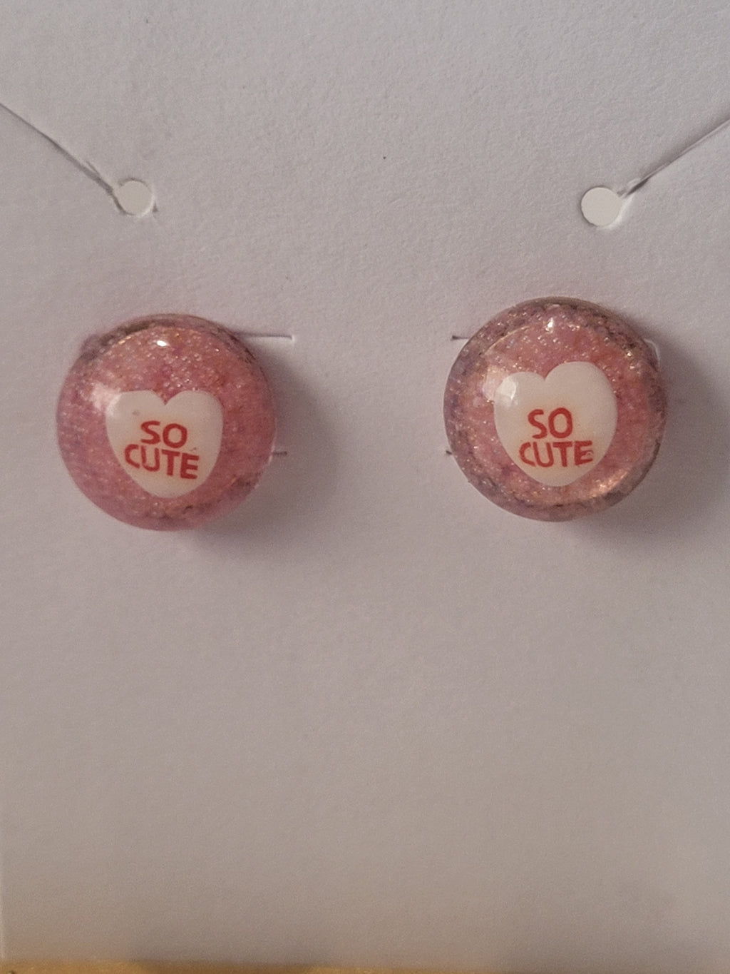 Valentine's day inspired studded earrings