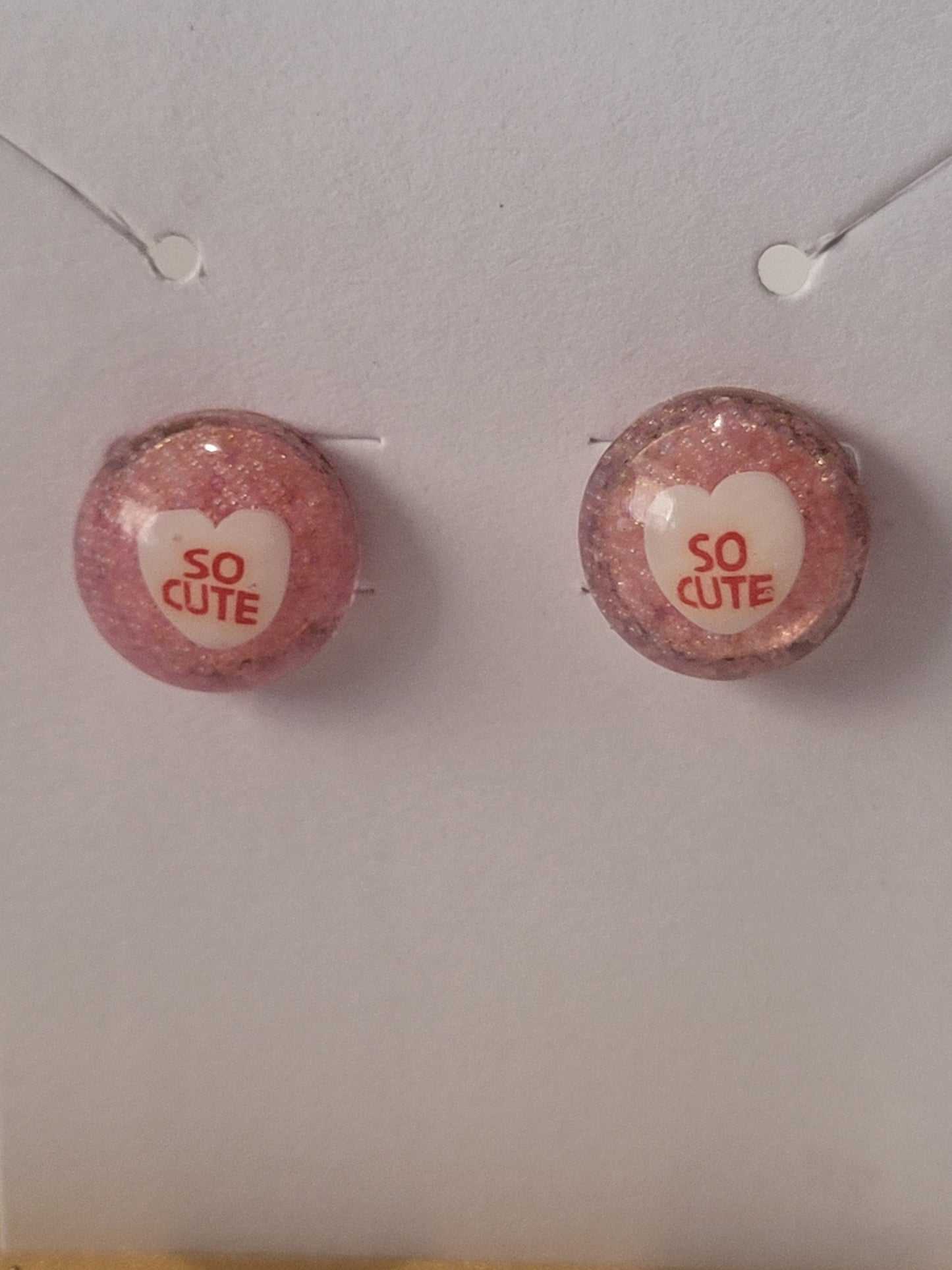 Valentine's day inspired studded earrings