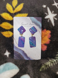 Handmade dangling studed earrings