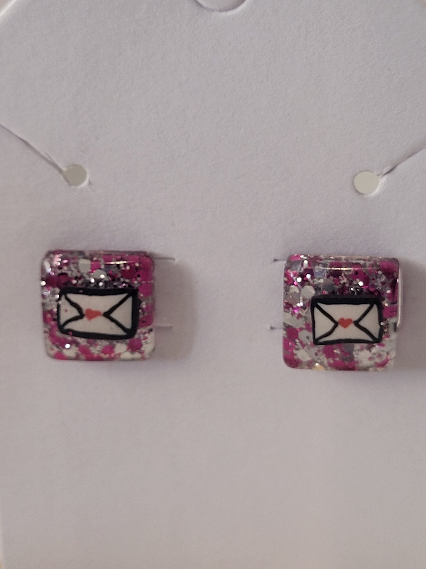 Valentine's day inspired studded earrings