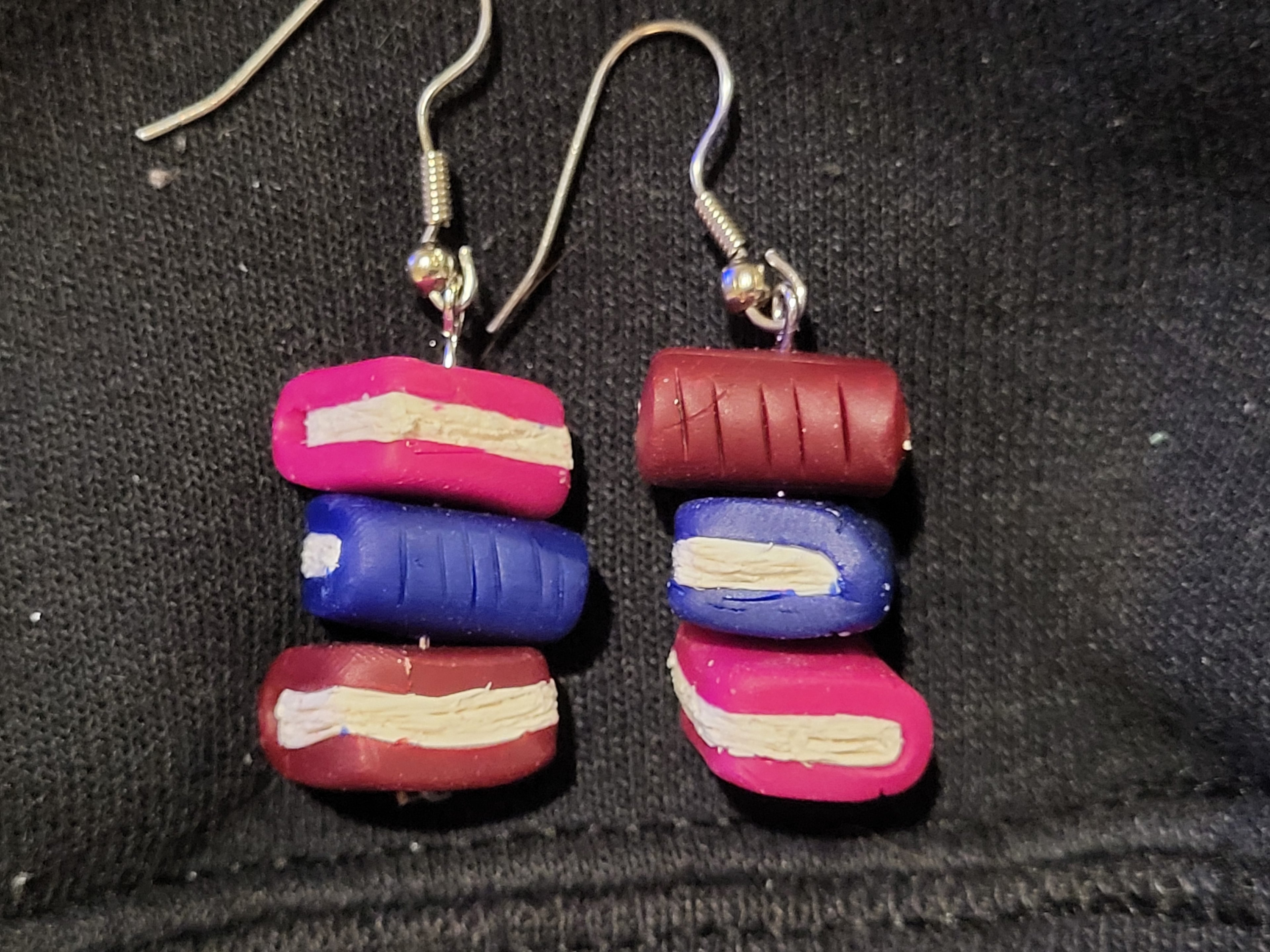 Book shaped earrings